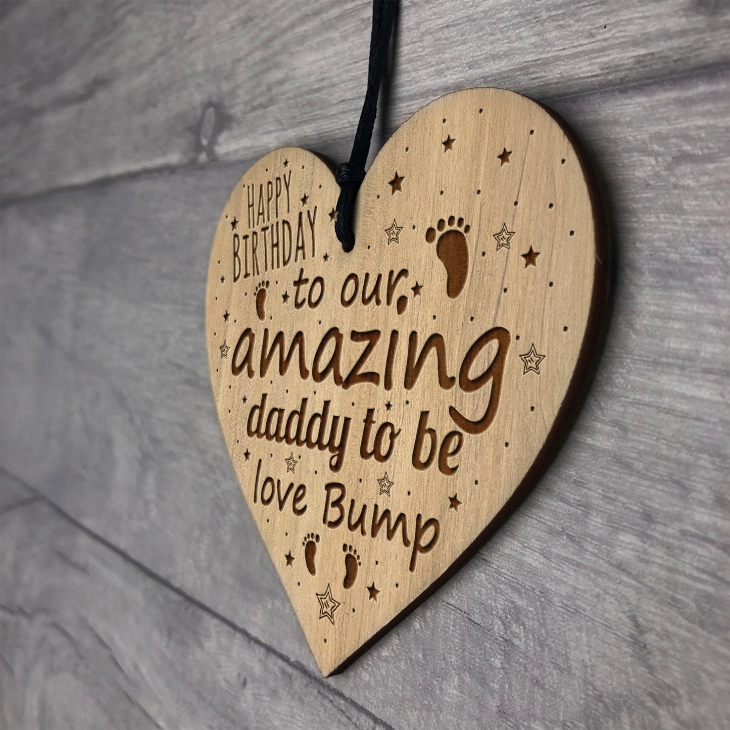 Birthday Gift For Daddy To Be Engraved Heart Daddy Gift Bump