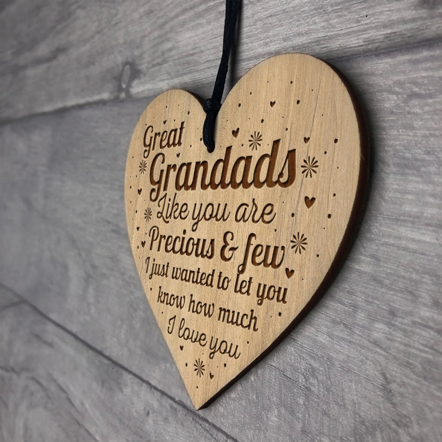 Great Grandad Gift Engraved Heart Ornamenet Grandfather Gifts