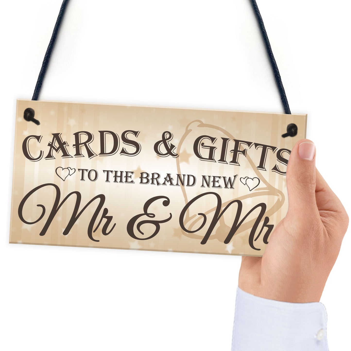 Cards & Gifts New Mr & Mrs Wedding Post Box Table Plaque