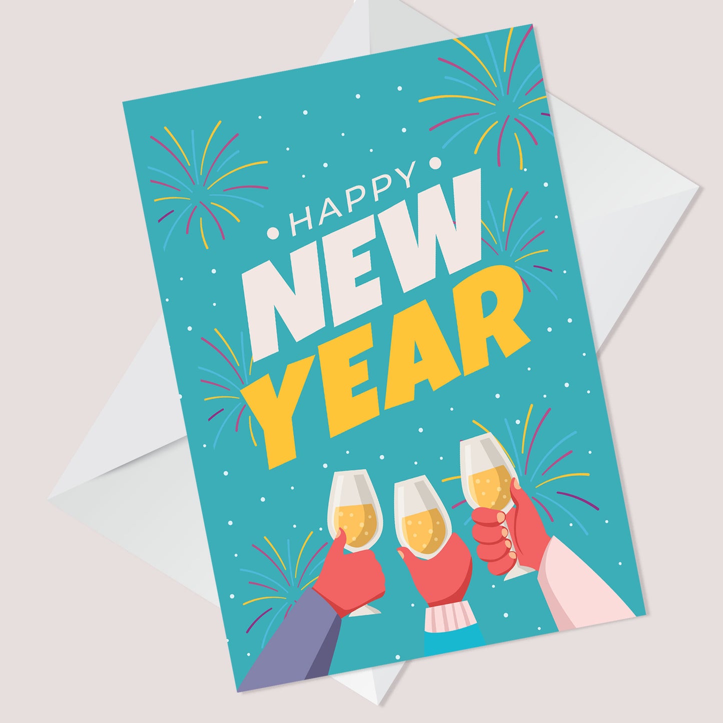 New Year Greetings Card Happy New Year Card For Friends Family