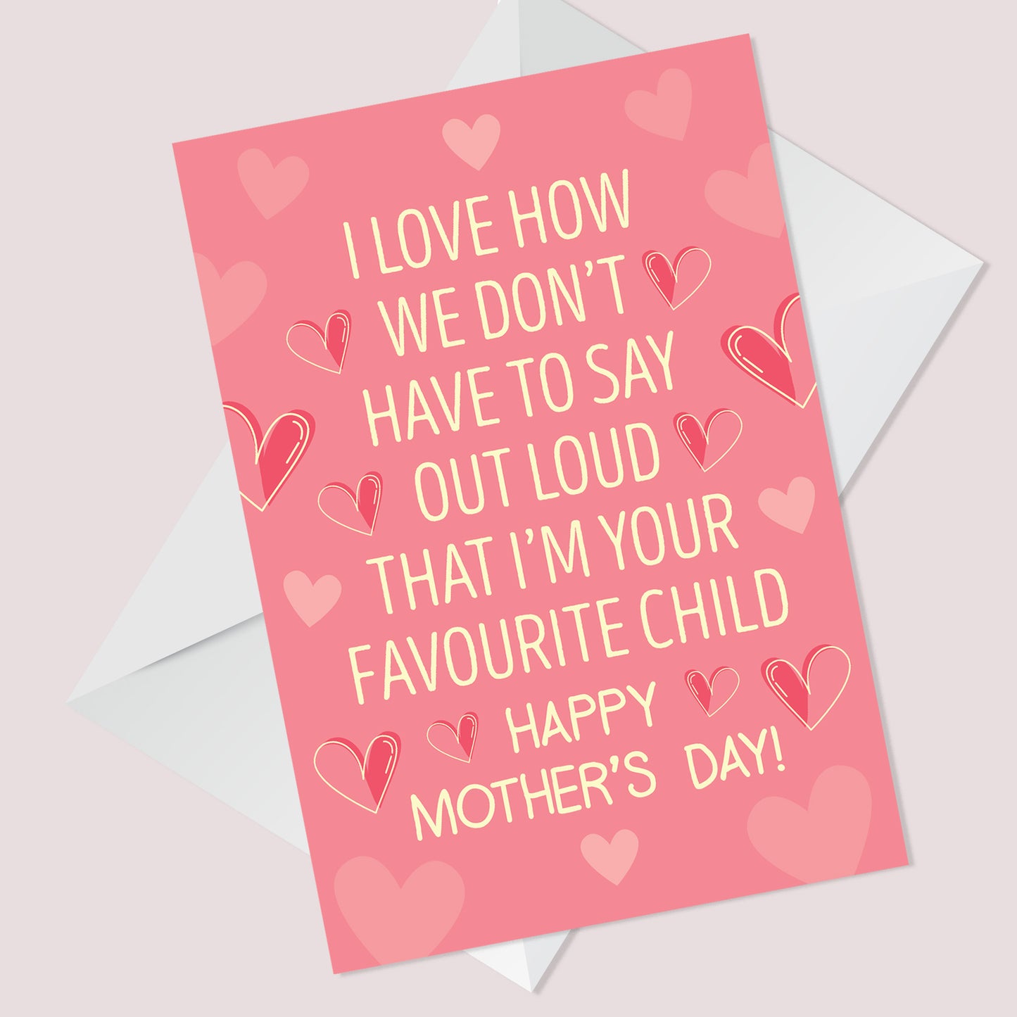 Funny Mothers Day Card For Mum From Favourite Child Daughter