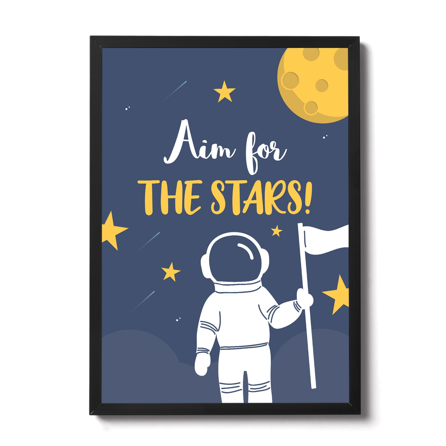FRAMED Space Wall Art Boys Bedroom Decoration Baby Nursery Print