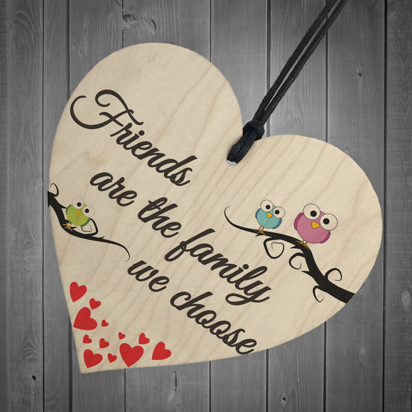 Friends Are We Choose Wooden Hanging Heart