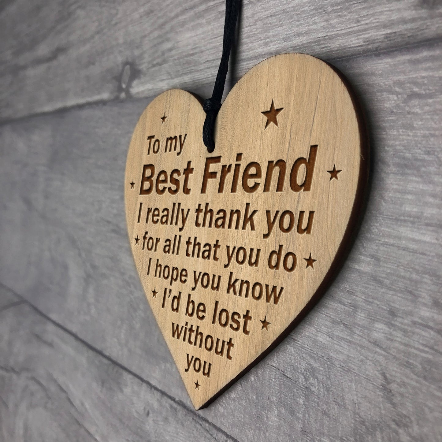 Gift For Friend Best Friend Engraved Heart Friendship Gift