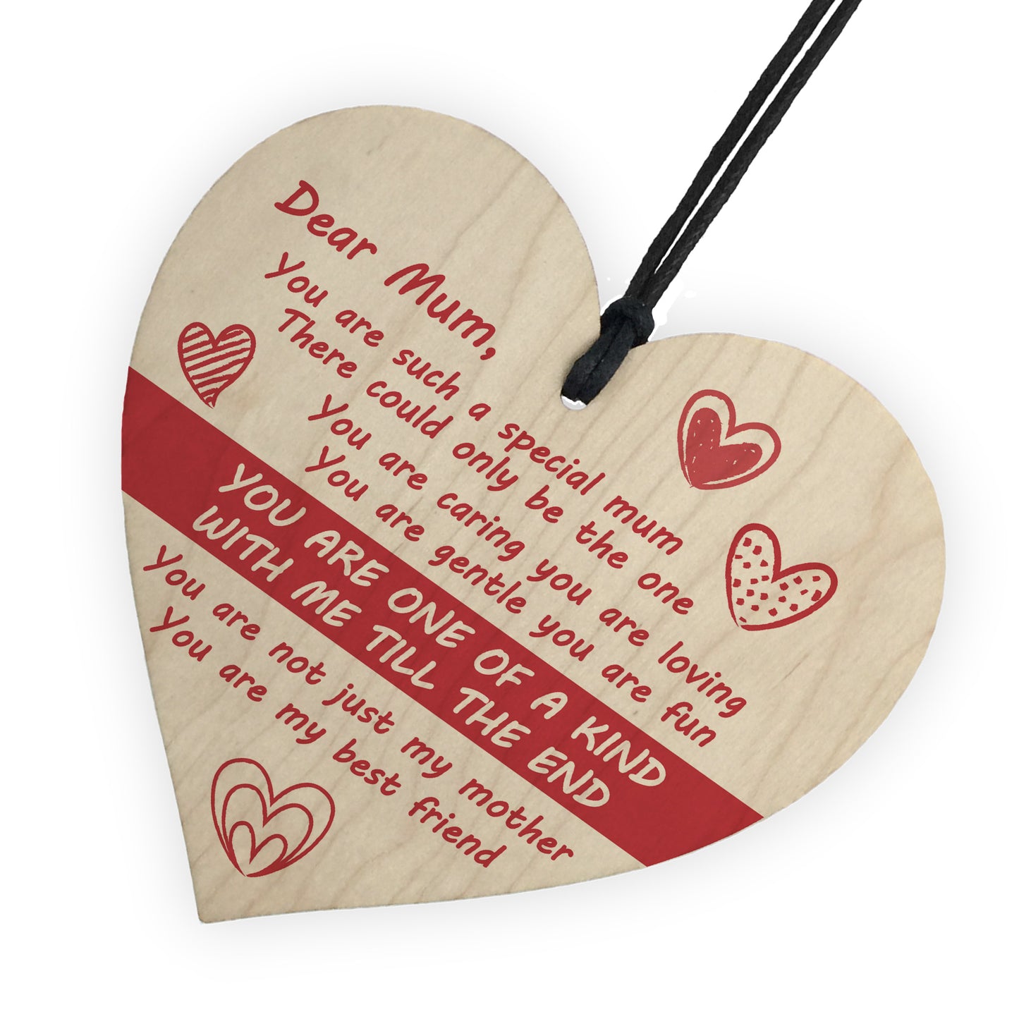 Dear Mum Hanging Heart Sign Mothers Day Birthday Gifts