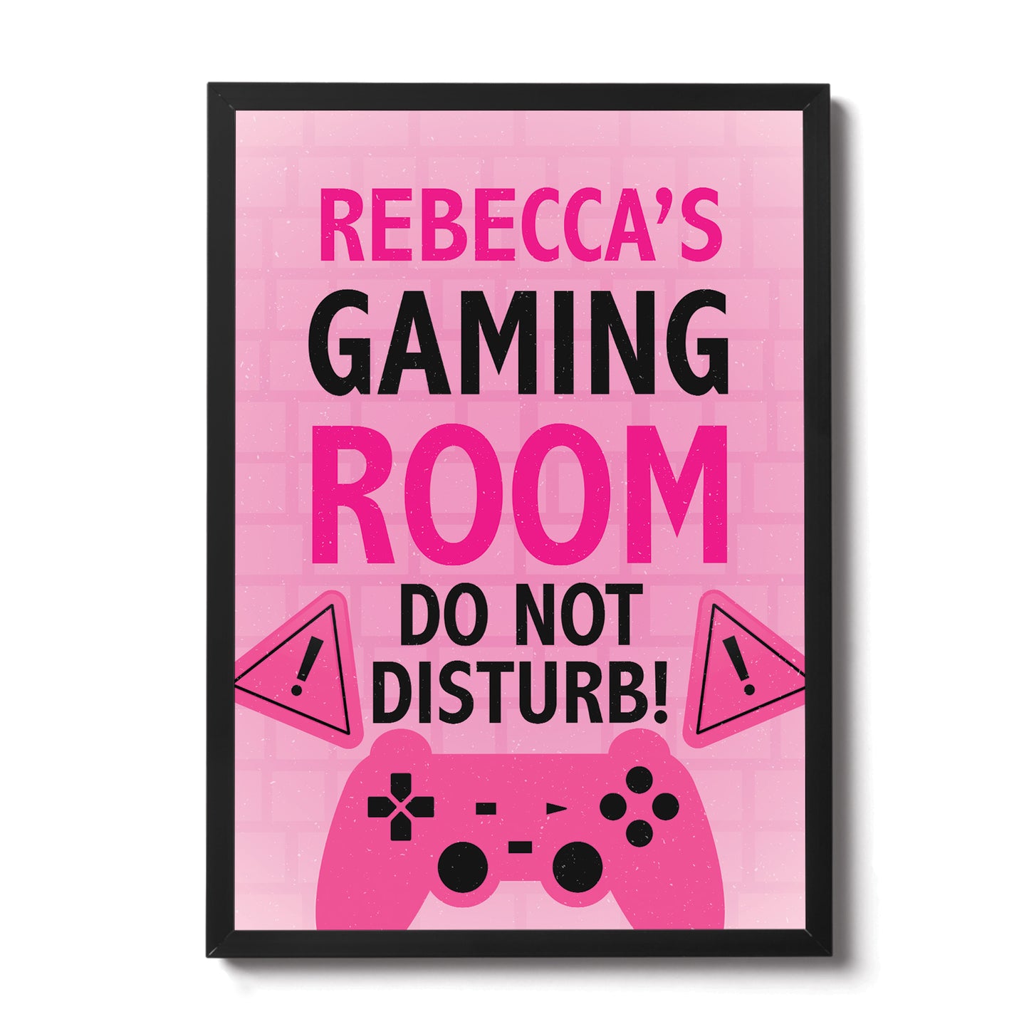 PINK Gaming Room Print PERSONALISED Girls Bedroom Sign Gift