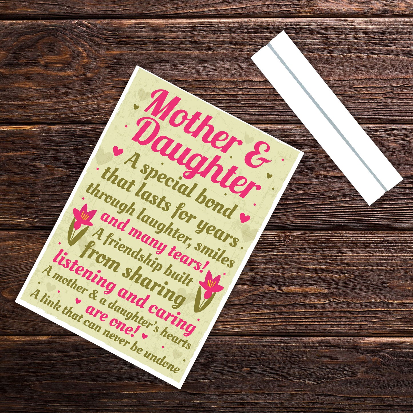 Mother Daughter Keepsake Gift For Mum Birthday Ornament Sign