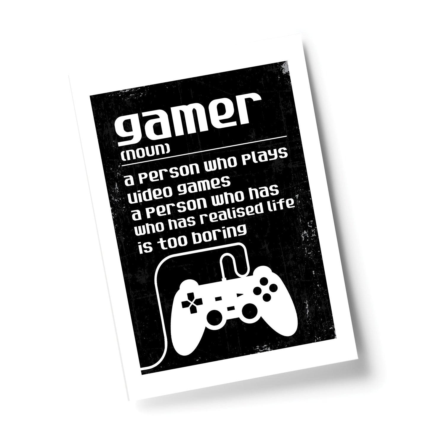 Gamer Gift Funny Gamer Sign Boy Bedroom Decor Retro Gaming Print
