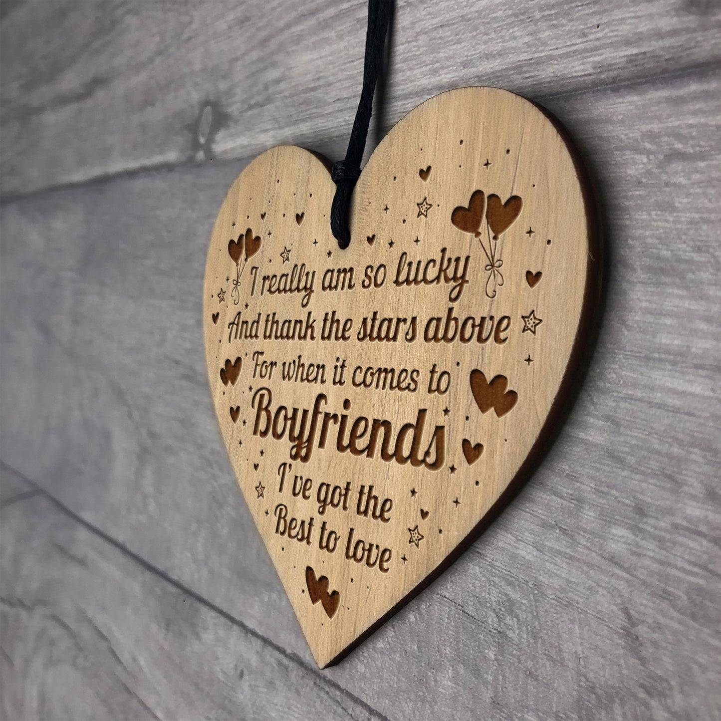 Boyfriend Gift Idea Engraved Heart Anniversary Birthday Xmas