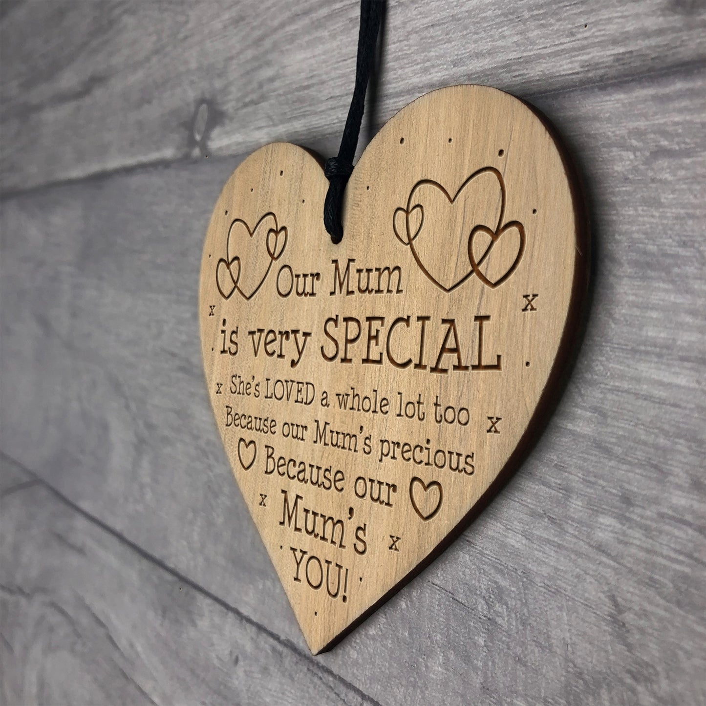 Mum Gift Ideas For Birthday Christmas Engraved Heart Thank You