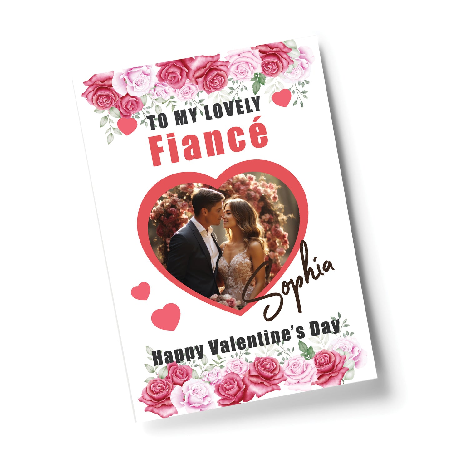 Valentines Day Gift For Fiance Personalised Print With Photo