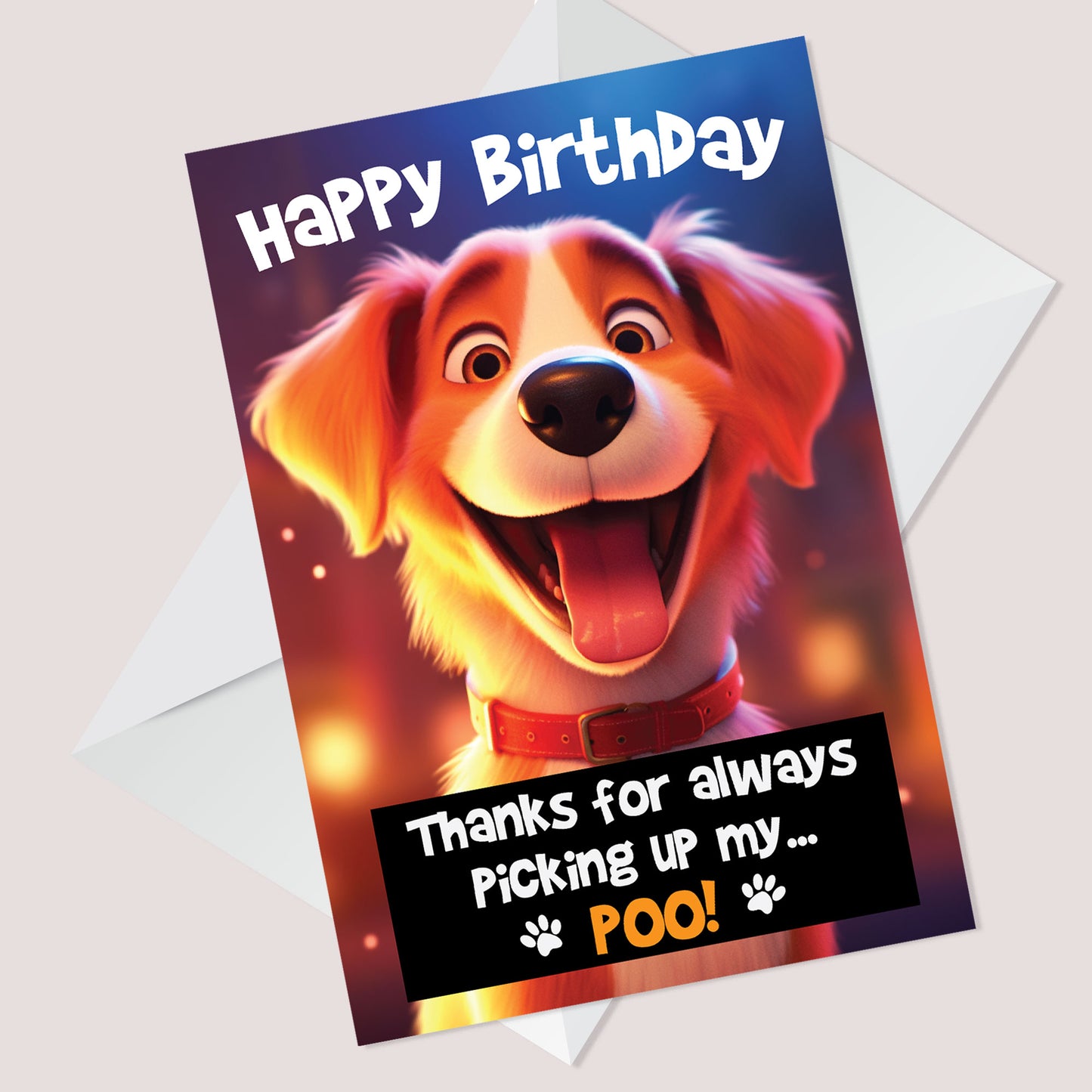 Funny Birthday Card From Dog To Mum Dad Funny Card From The Dog