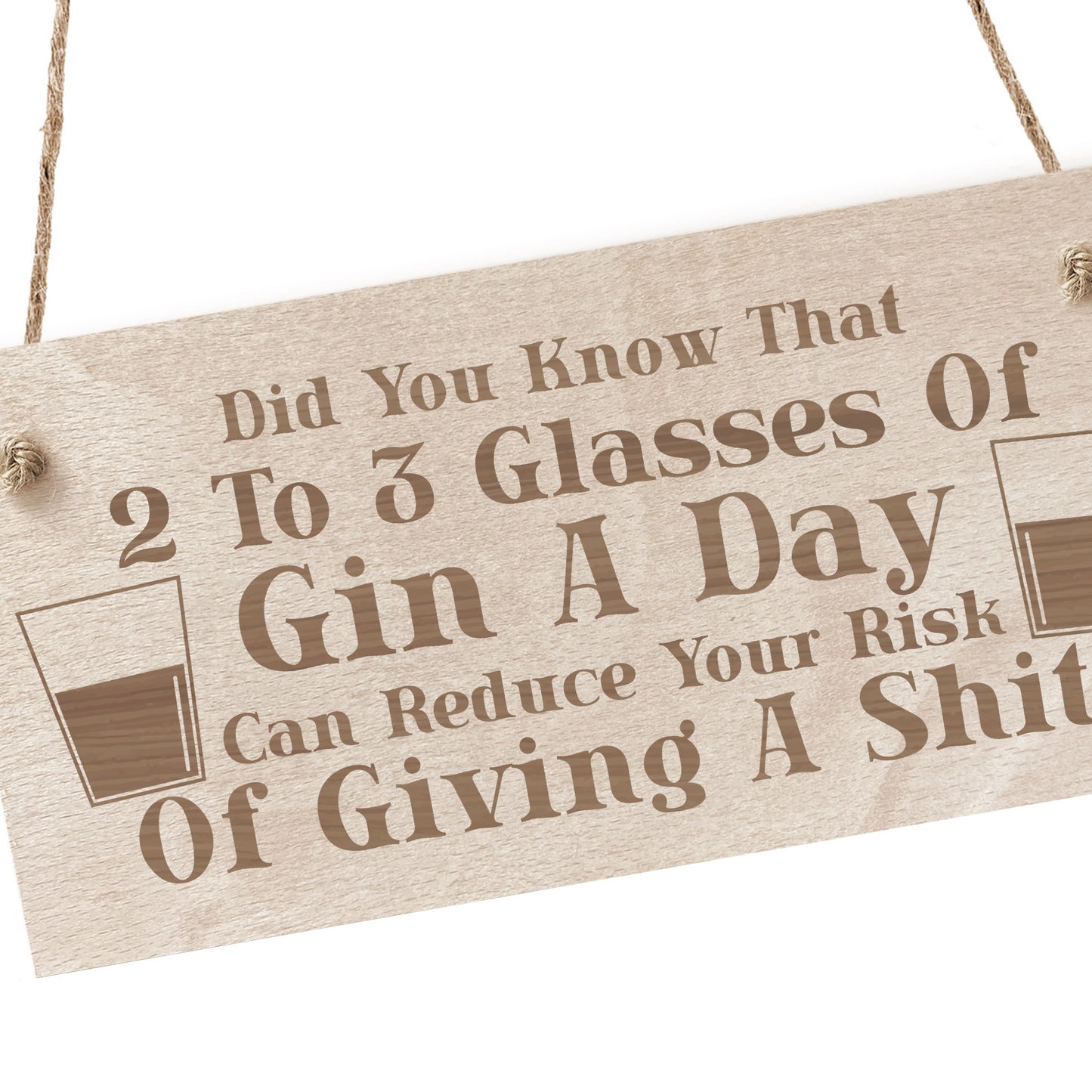 Funny Alcohol Gift Engraved Wood Home Bar Sign Gin Garden Pub
