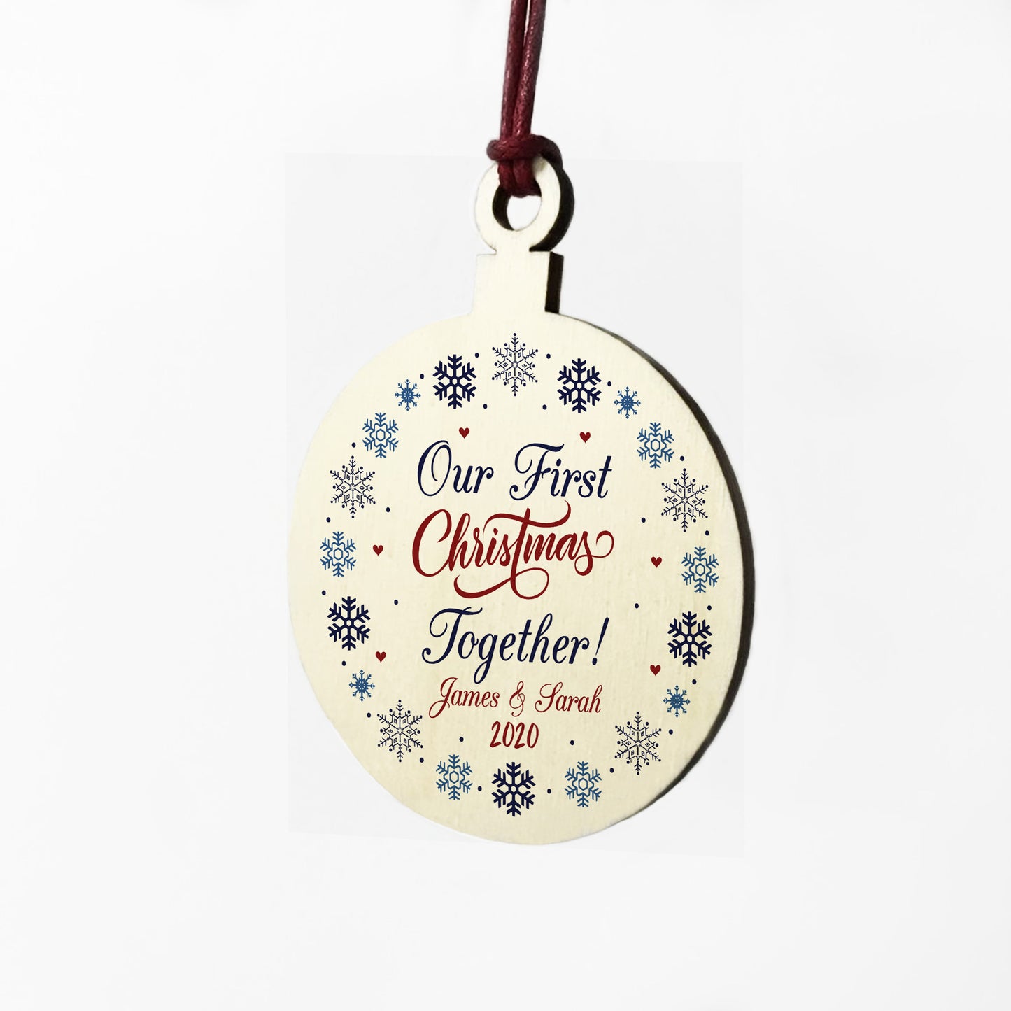 First Christmas Together PERSONALISED Tree Decor Boyfriend Gift