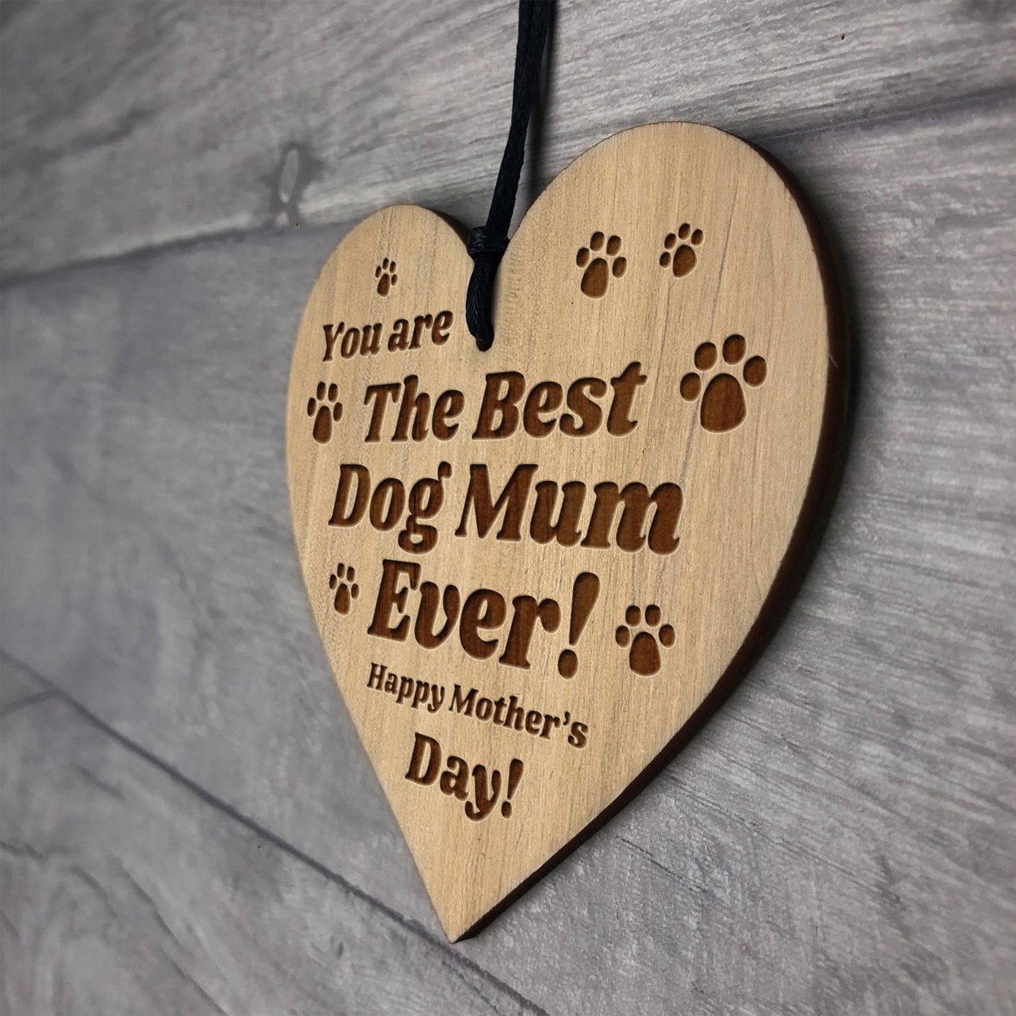 Best Dog Mum Gift For Mothers Day Engraved Heart Mum Gift