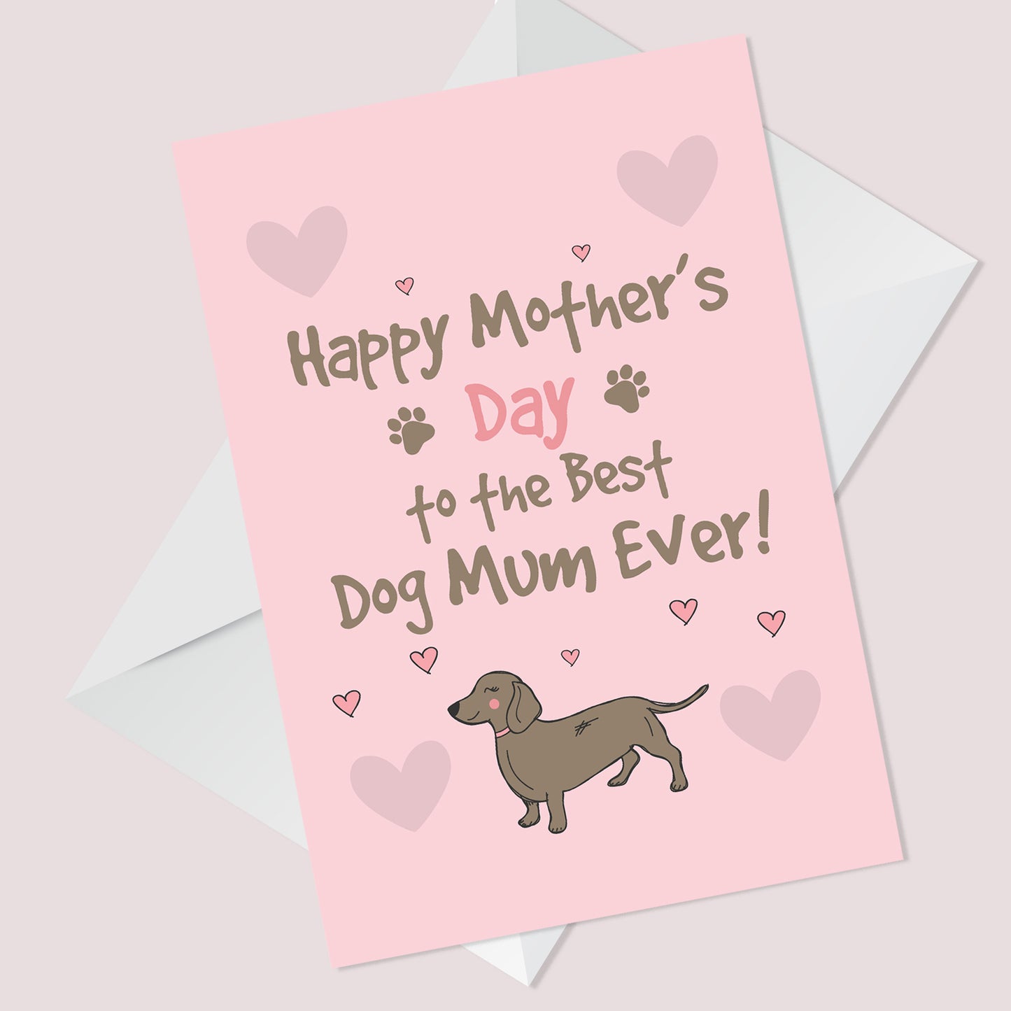 Dachshund Sausage Dog Mothers Day Card From Pet
