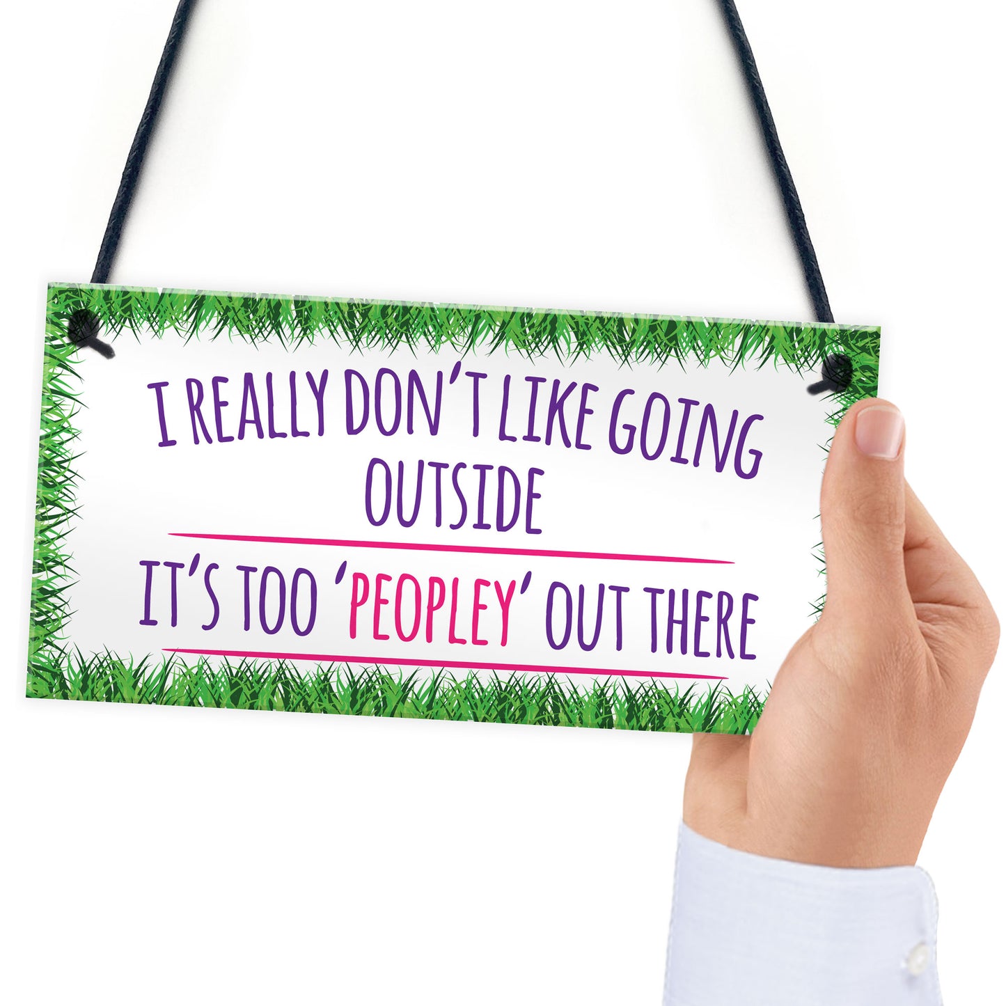 Too 'Peopley' Antisocial Quote Hanging Plaque