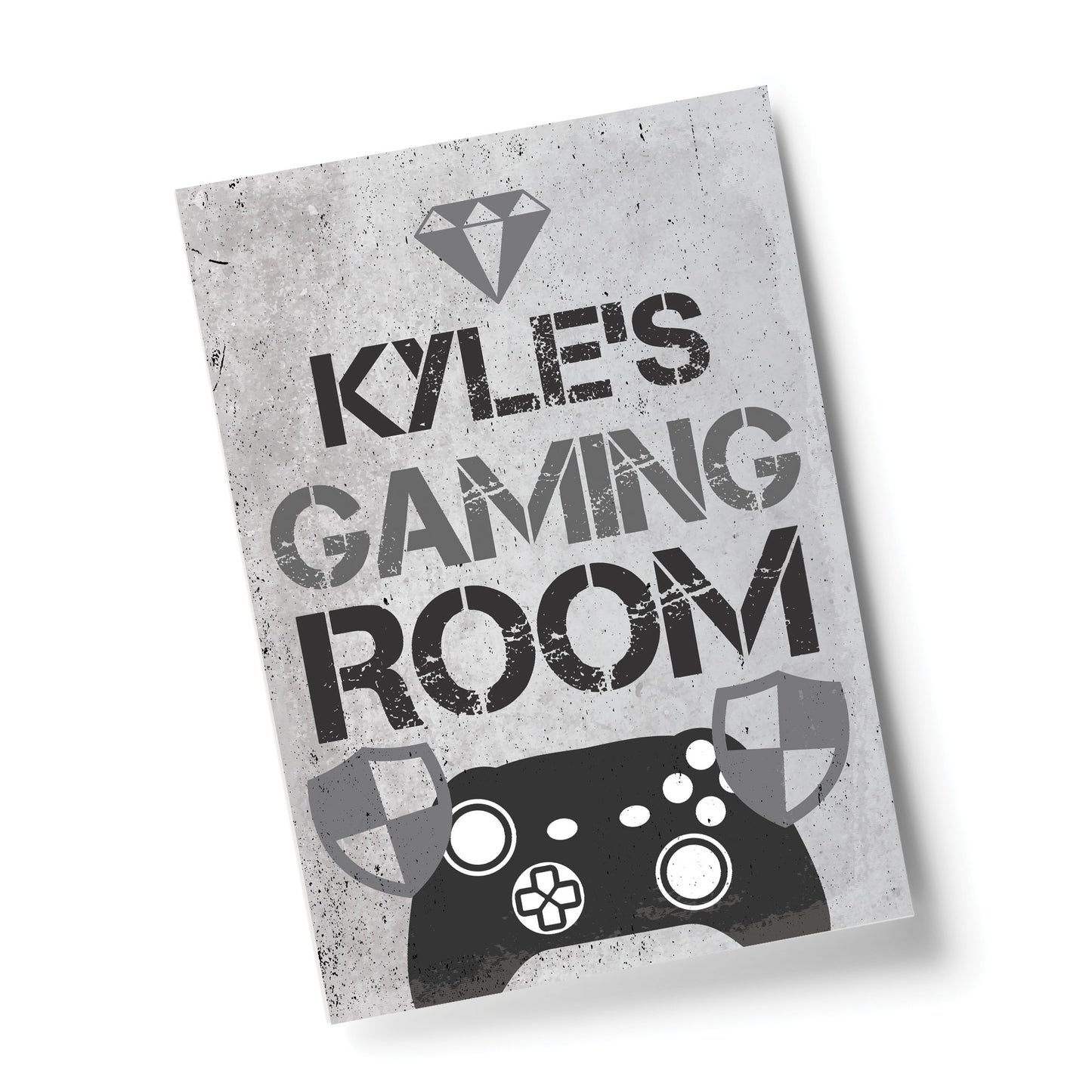 Personalised Bedroom Sign Name Boys Bedroom Wall Art Gamer Gift