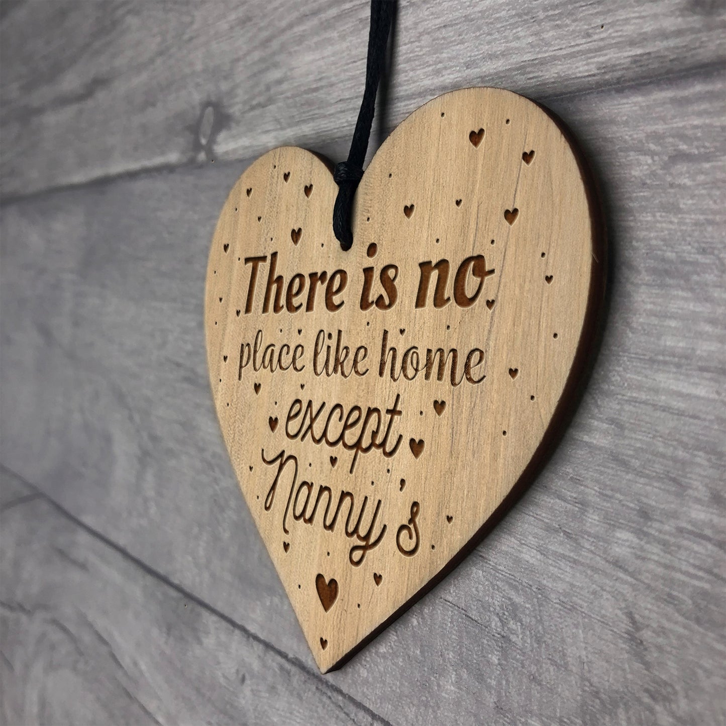 Nanny Gift Birthday Christmas Card Nanny Grandad Gift Wood Heart