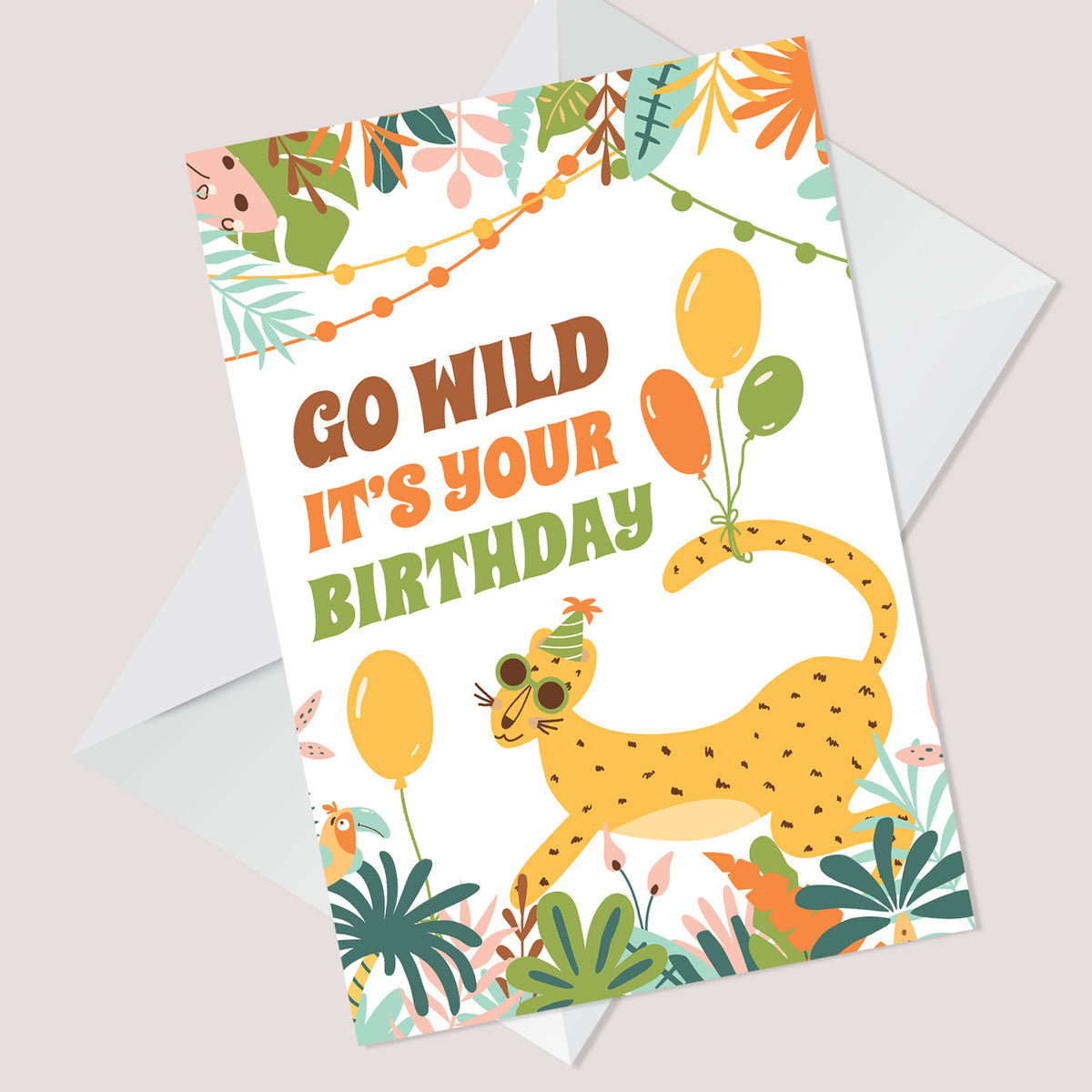 It's Your Birthday Cute Funny Animal Print Birthday Card