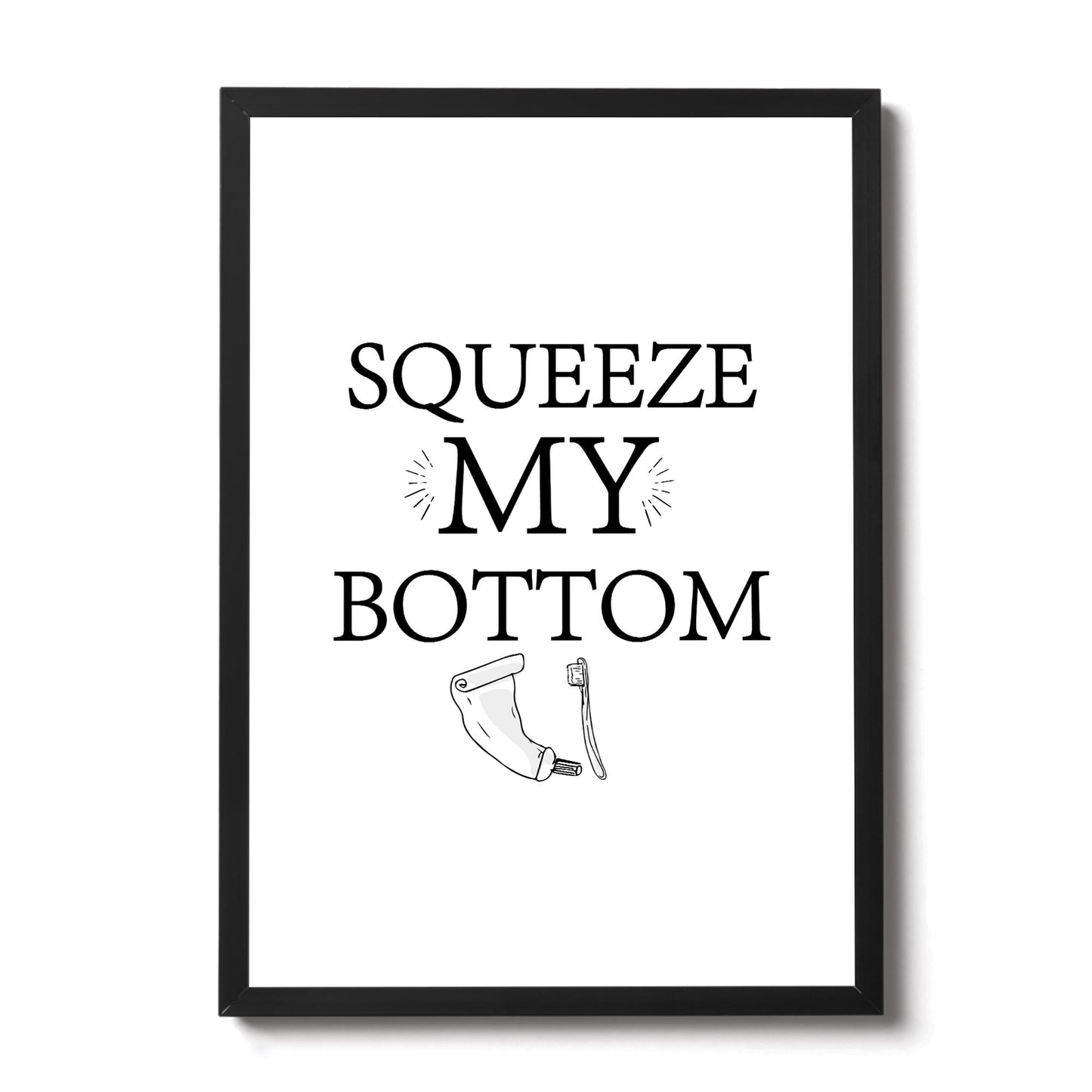Funny Bathroom Print Framed Print New Home Gift Bathroom Sign