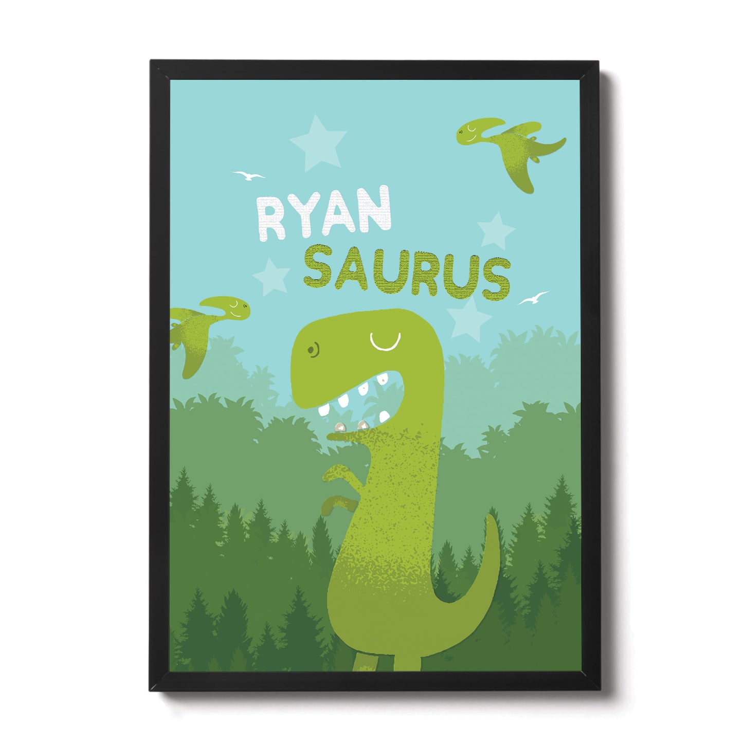 PERSONALISED Boys Bedroom Dinosaur Wall Art Boys Bedroom Decor