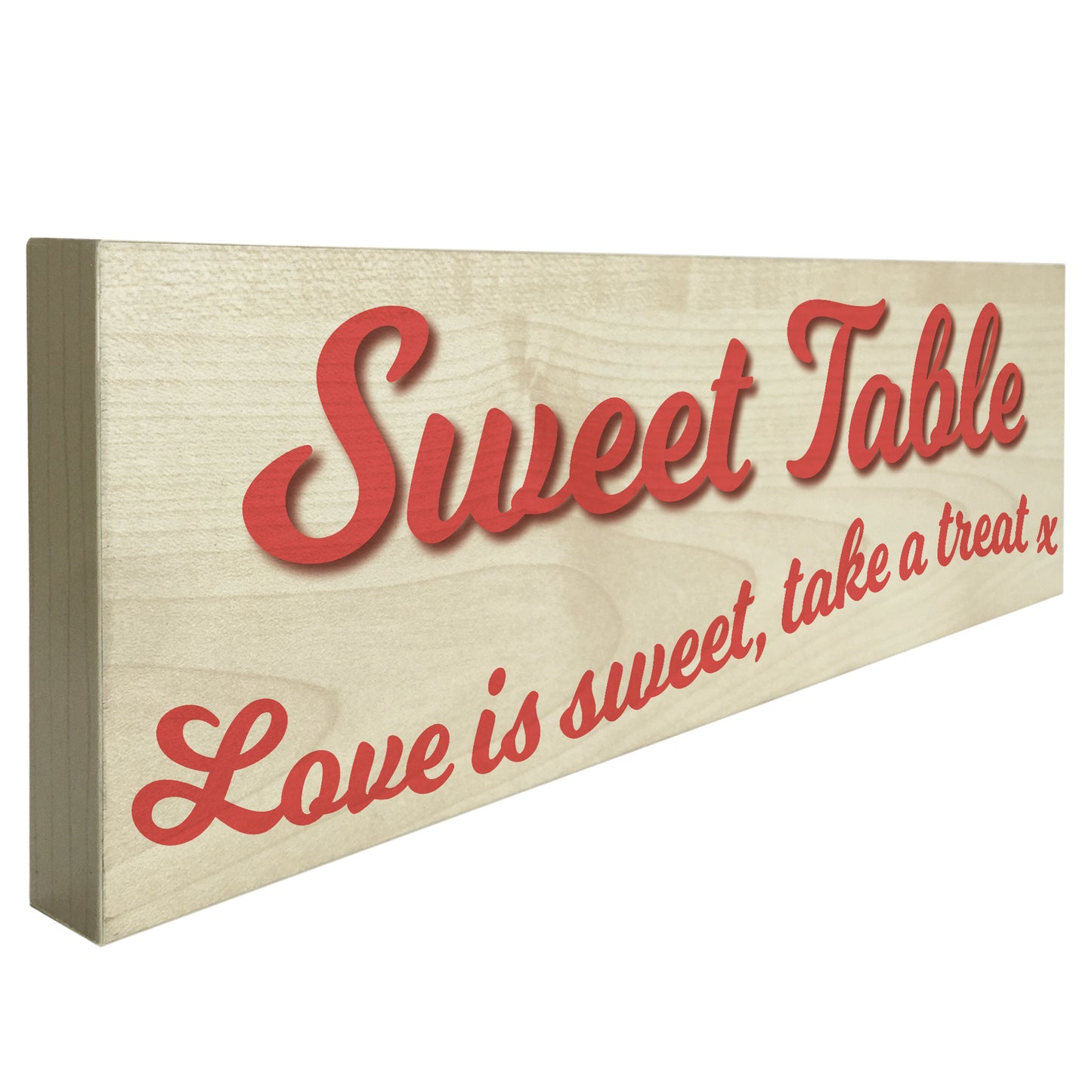 Love Is Sweet Take A Treat Freestanding Wedding Table Plaque