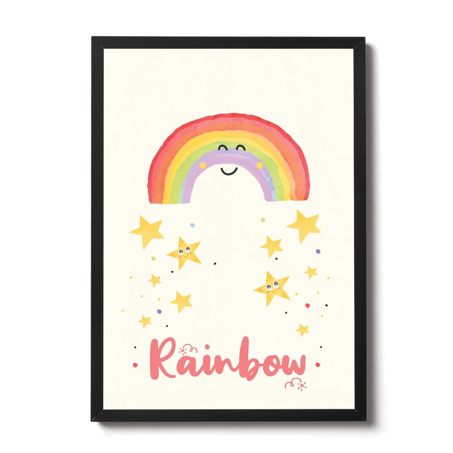 FRAMED Rainbow Picture For Girls Nursery Boys Nursery Decor Art