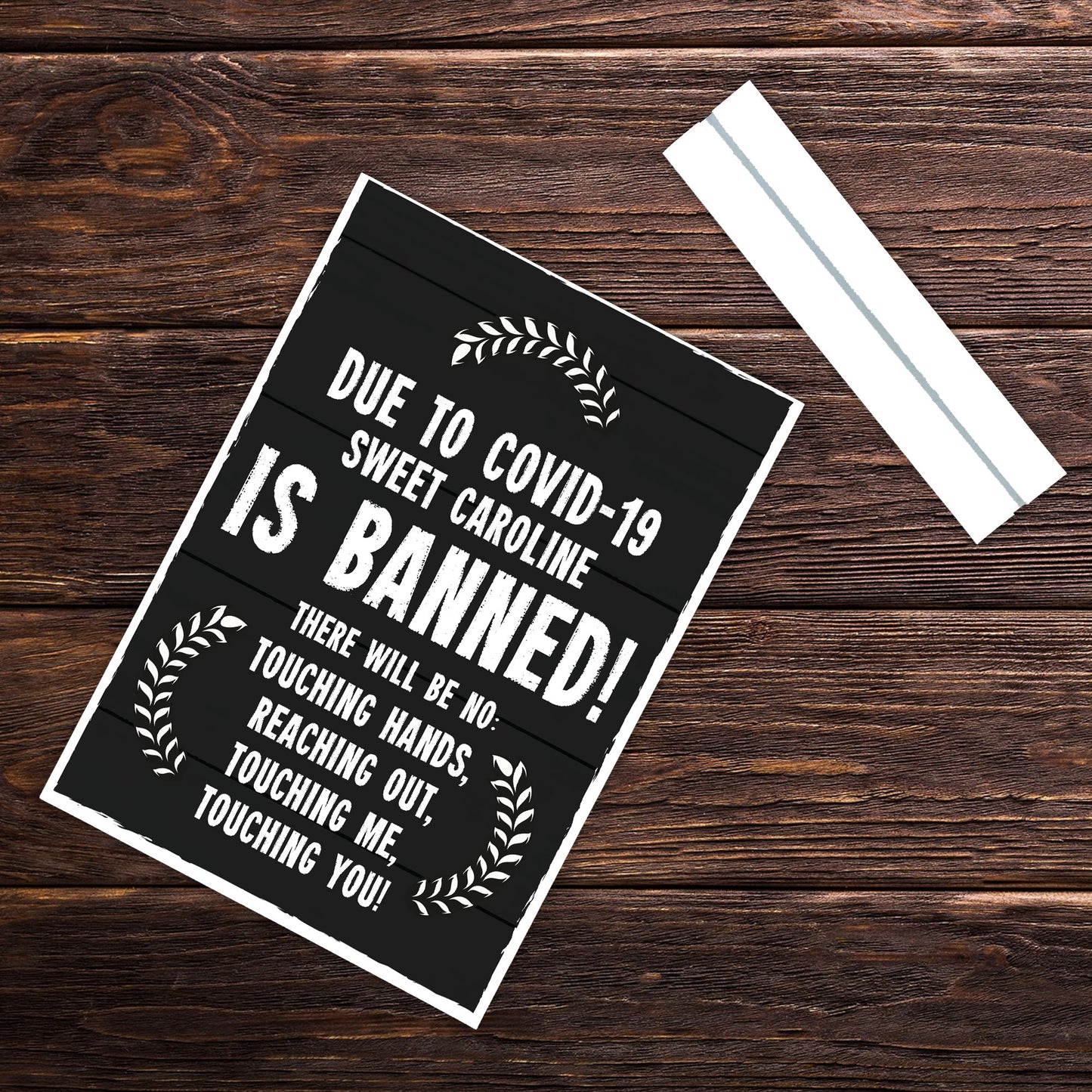 Funny Joke Bar Sign Sweet Caroline Banned Novelty Pub Garden