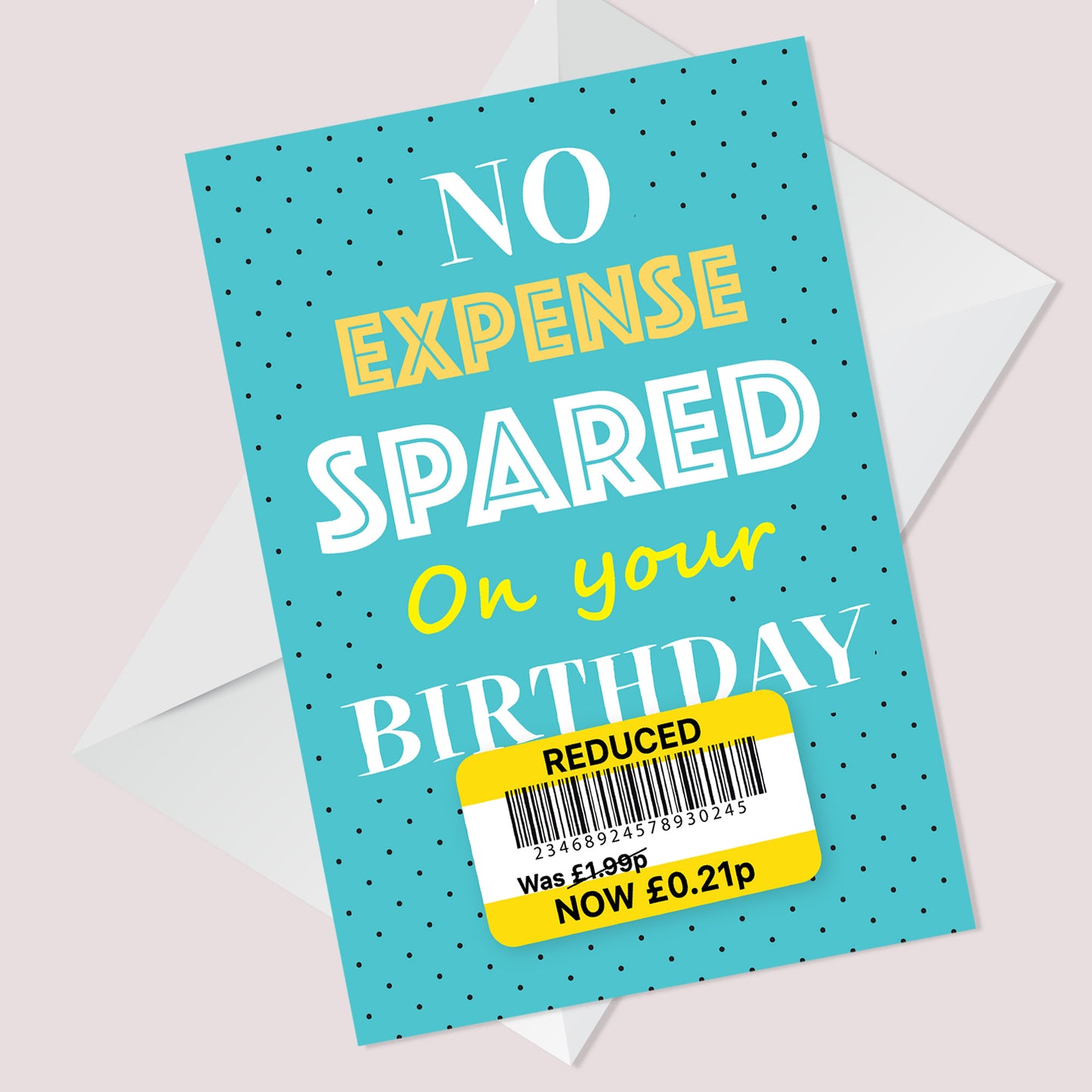 Reduced Sticker Funny Birthday Card For Husband Wife Brother