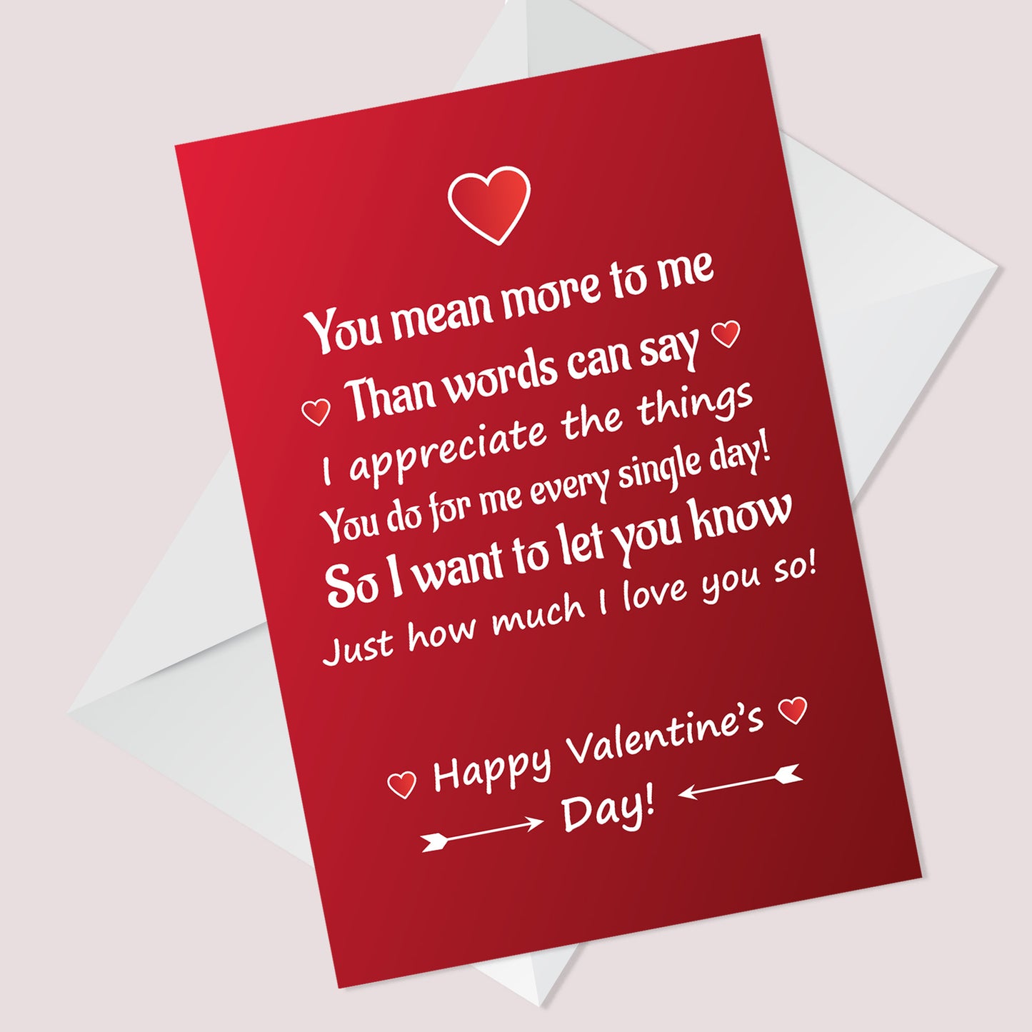 Valentines Card For Him Her Love Poem Perfect For Boyfriend