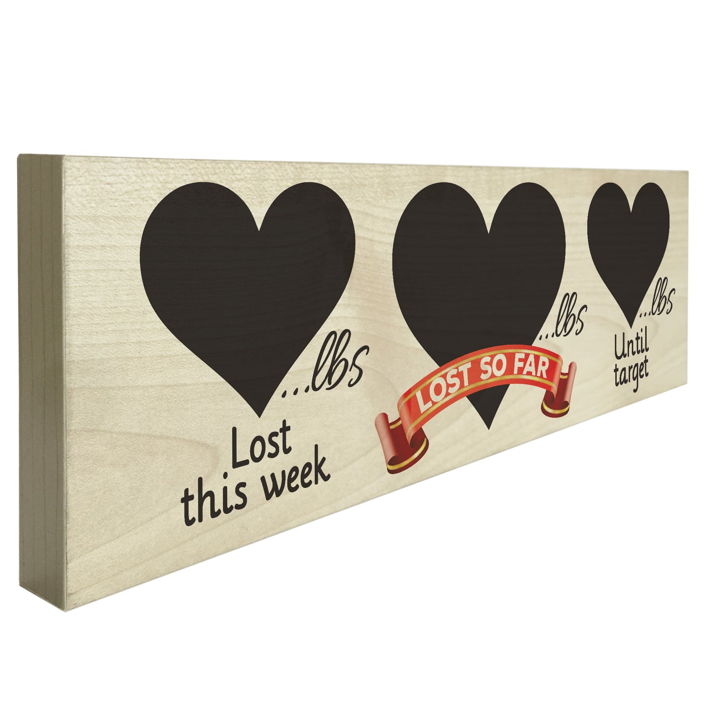 Weight Loss Record Wooden Freestanding Plaque Progress Sign