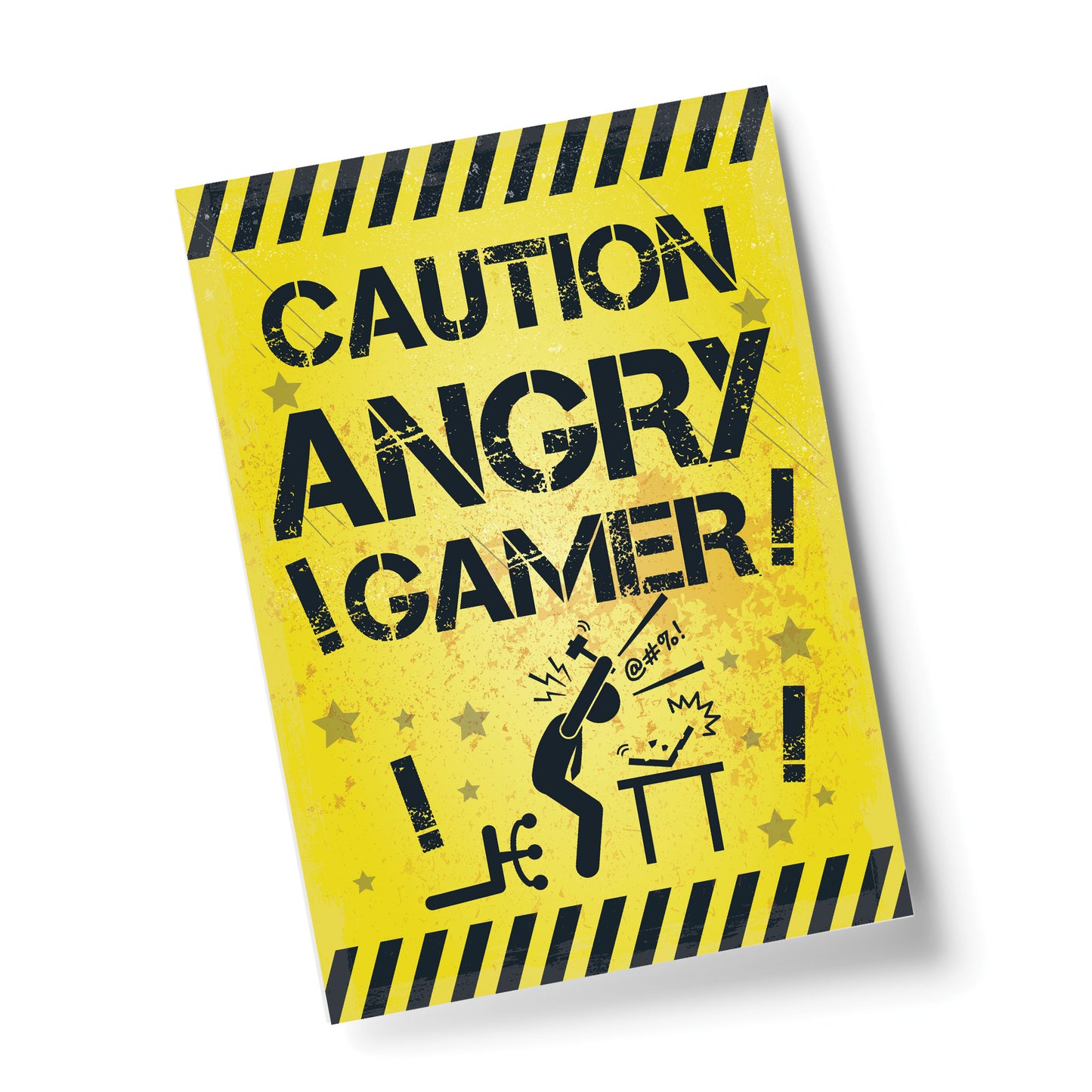 Angry Gamer Print For Wall Boys Bedroom Decor Funny Gamer Gift