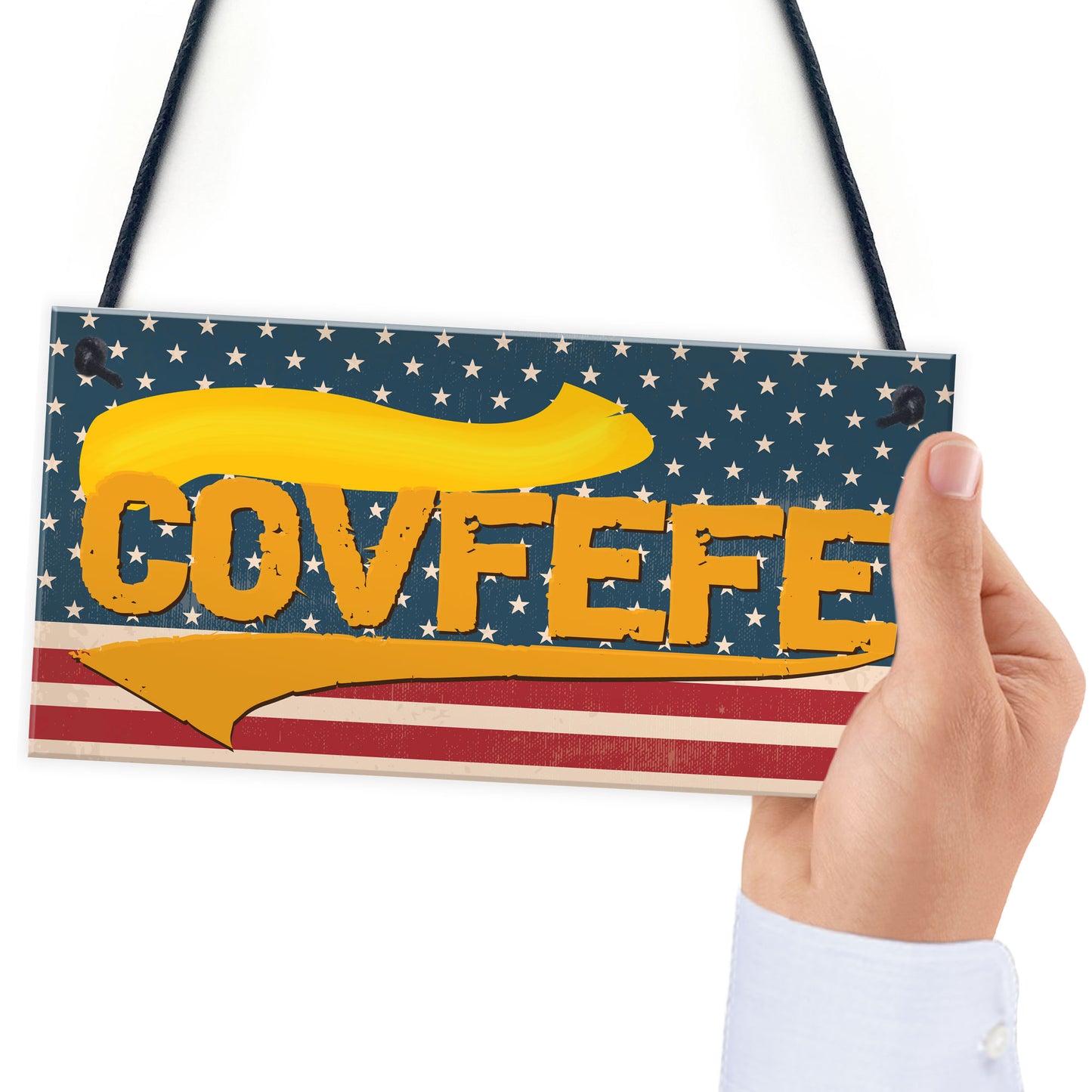 Covfefe Funny Donald Trump USA President Gift Hanging Plaque