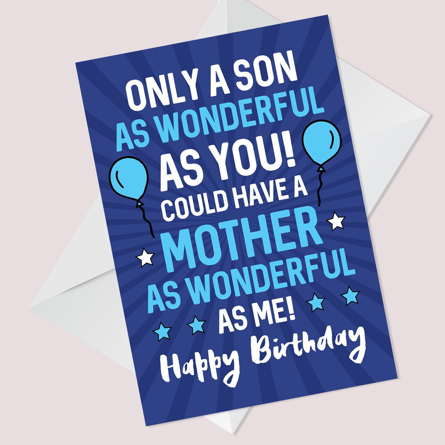 Birthday Card For Son Funny Humour Son Card From Mum Novelty