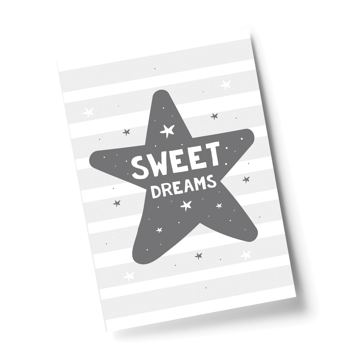 Grey Nursery Print Sweet Dreams Child Baby Room Picture Wall Art
