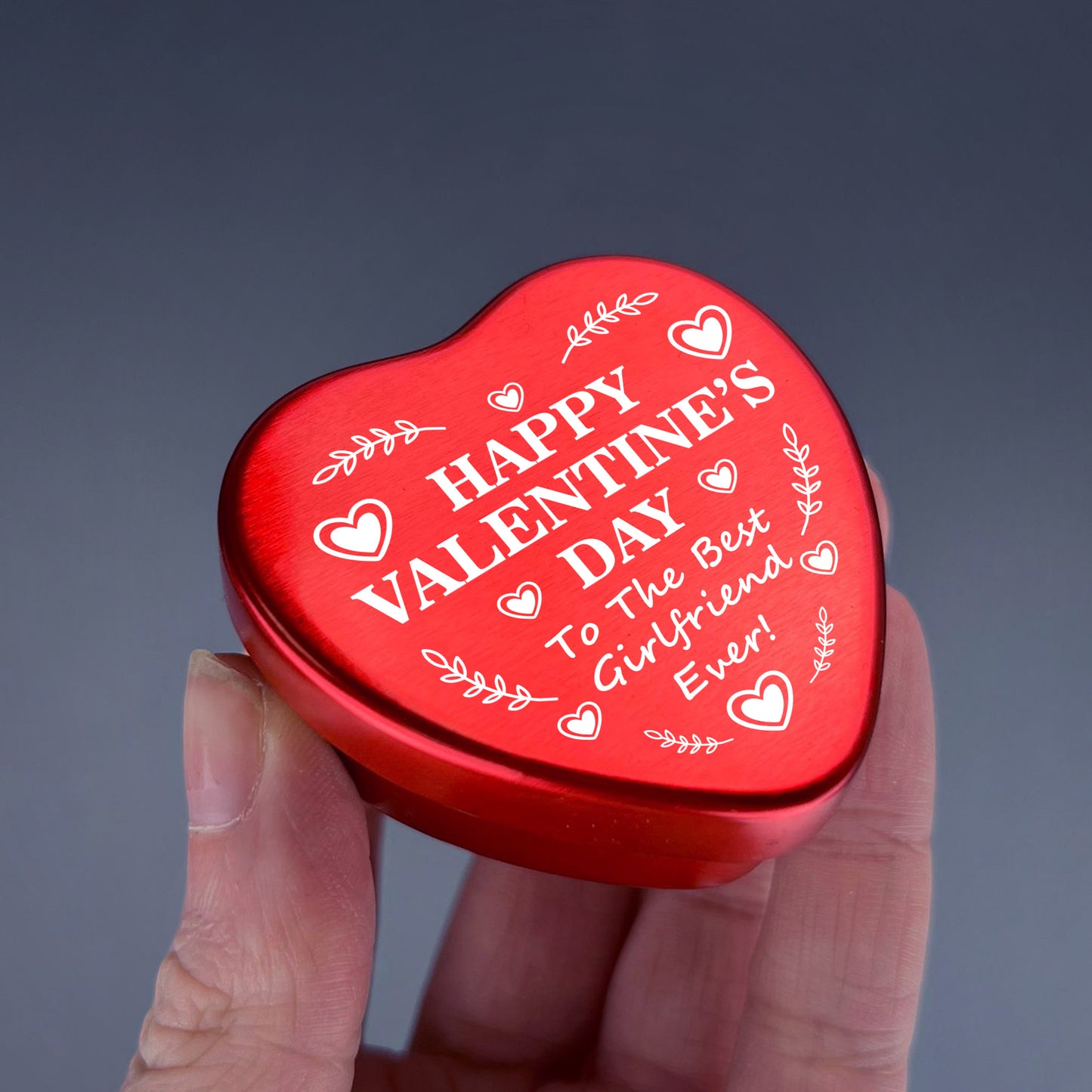 Valentines Day Gift Red Metal Tin Best Girlfriend Emotional Gift