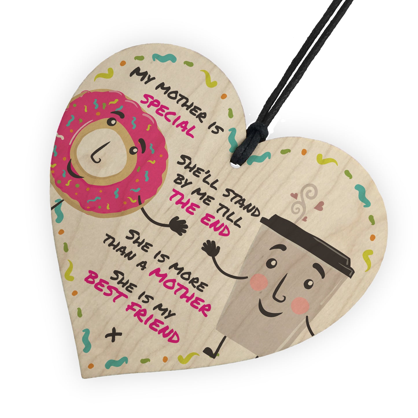 She Is My Bestfriend Heart Decoration Mum Mother's Day Gift