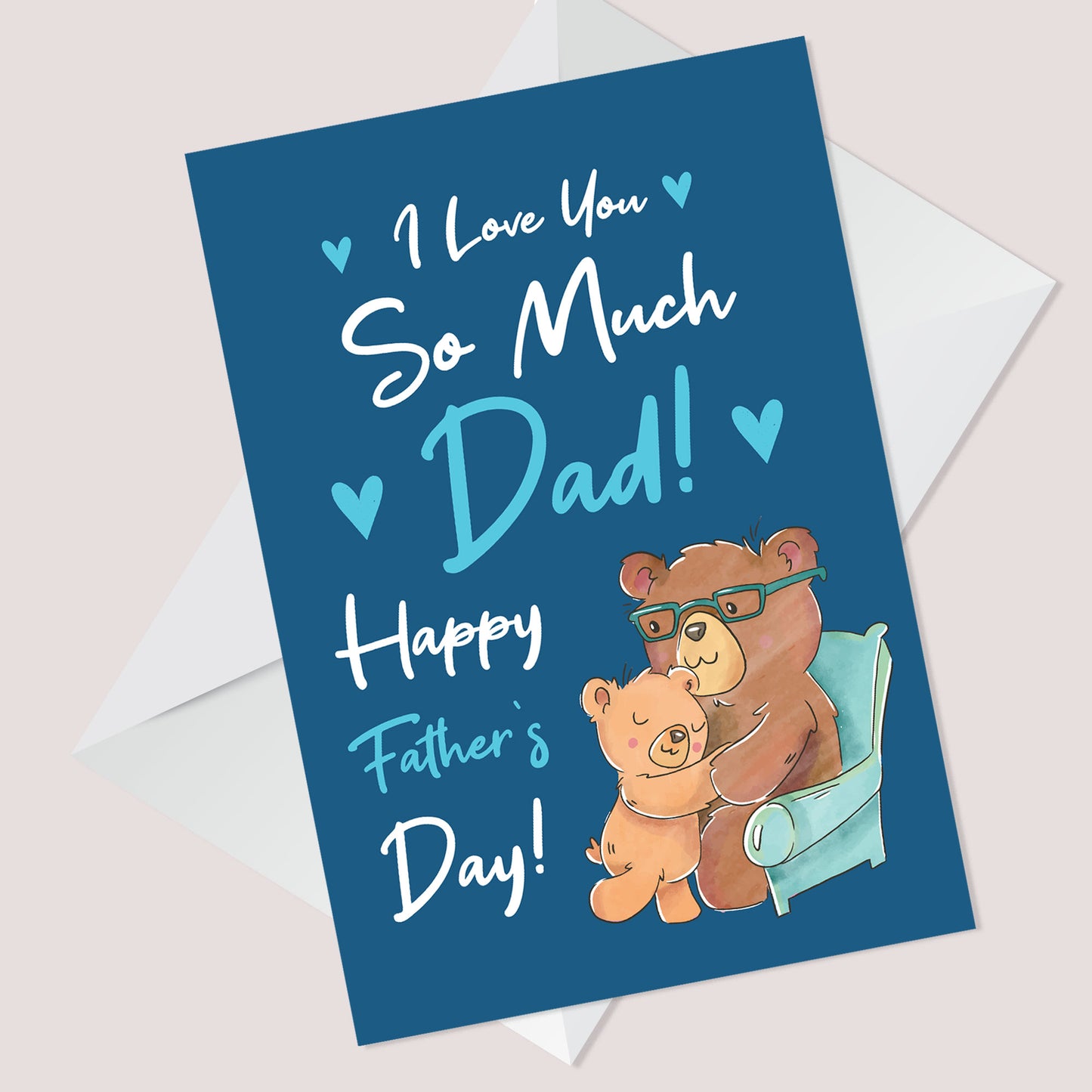 Happy Fathers Day Card For Dad Him Father's Day Card From Child