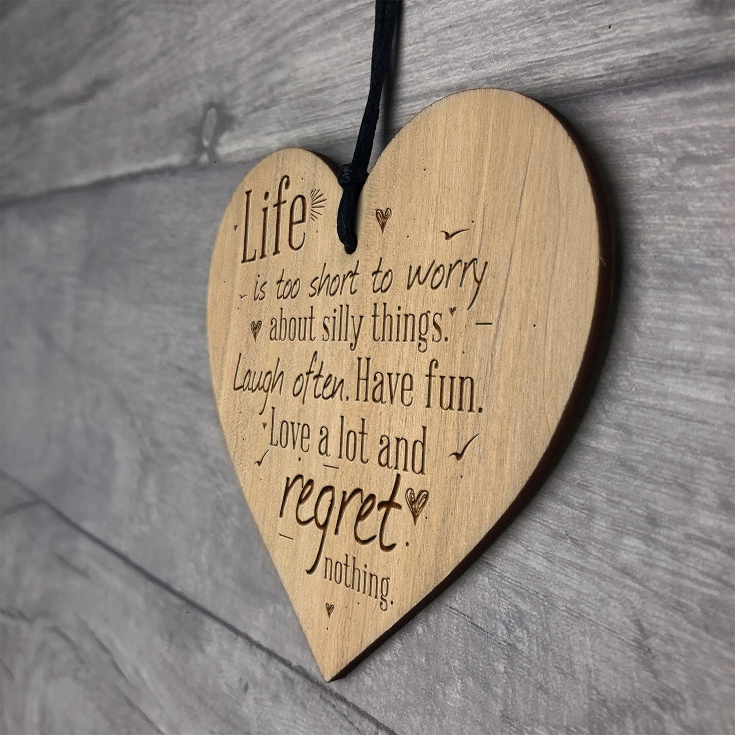 Friendship Gifts For Women Hanging Wood Heart Inspirational