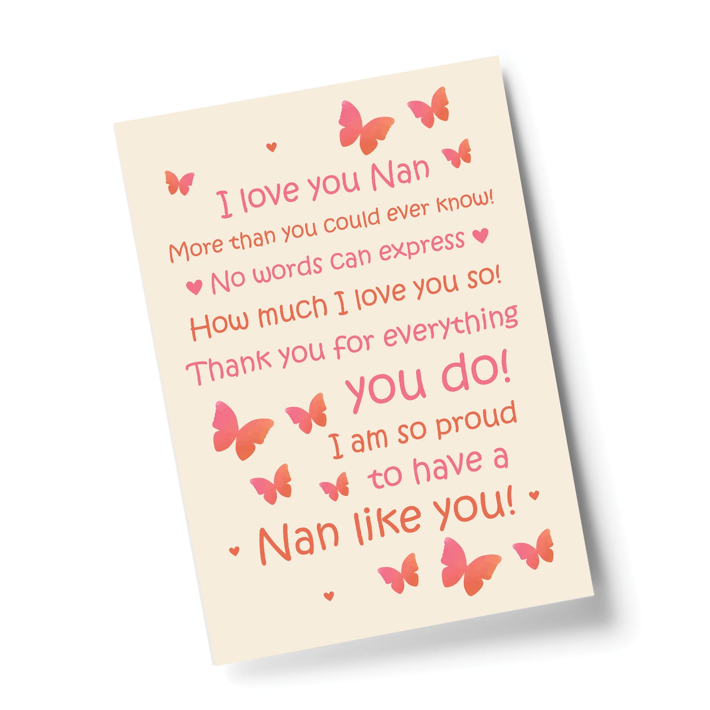 Nan Gift Home Plaque Grandparent Print Keepsake THANK YOU