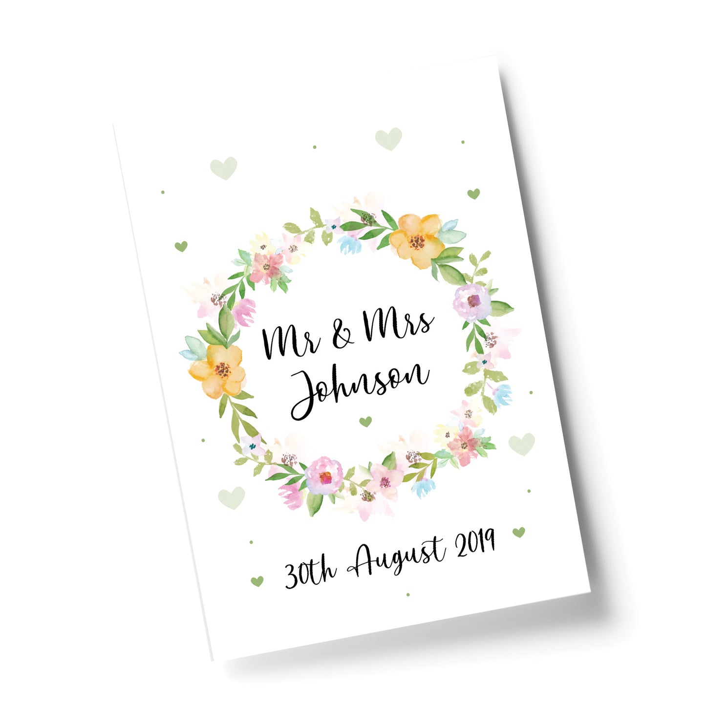 Personalised Wedding Gift Mr and Mrs Print Anniversary Present