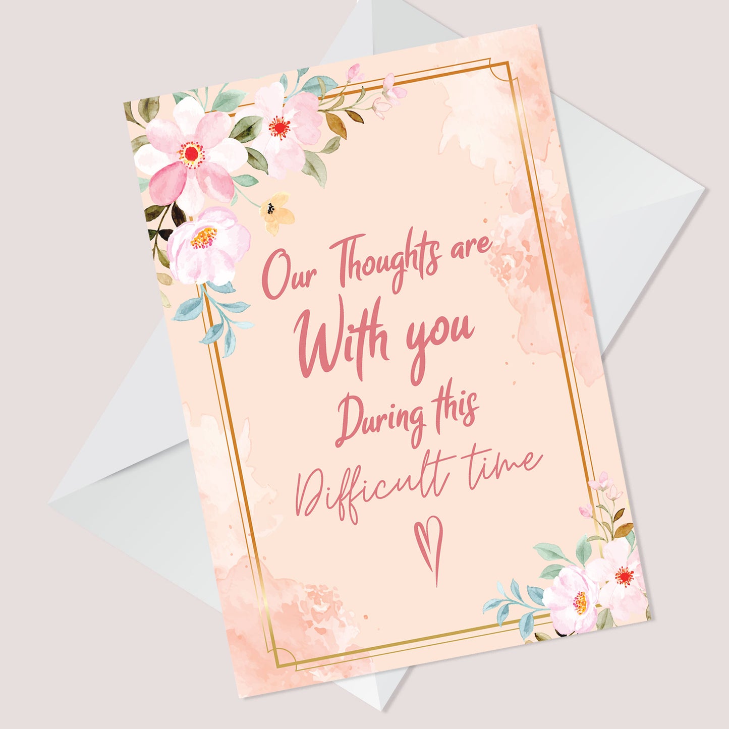 Thoughts Are With You Sympathy Condolences Floral Bereavement