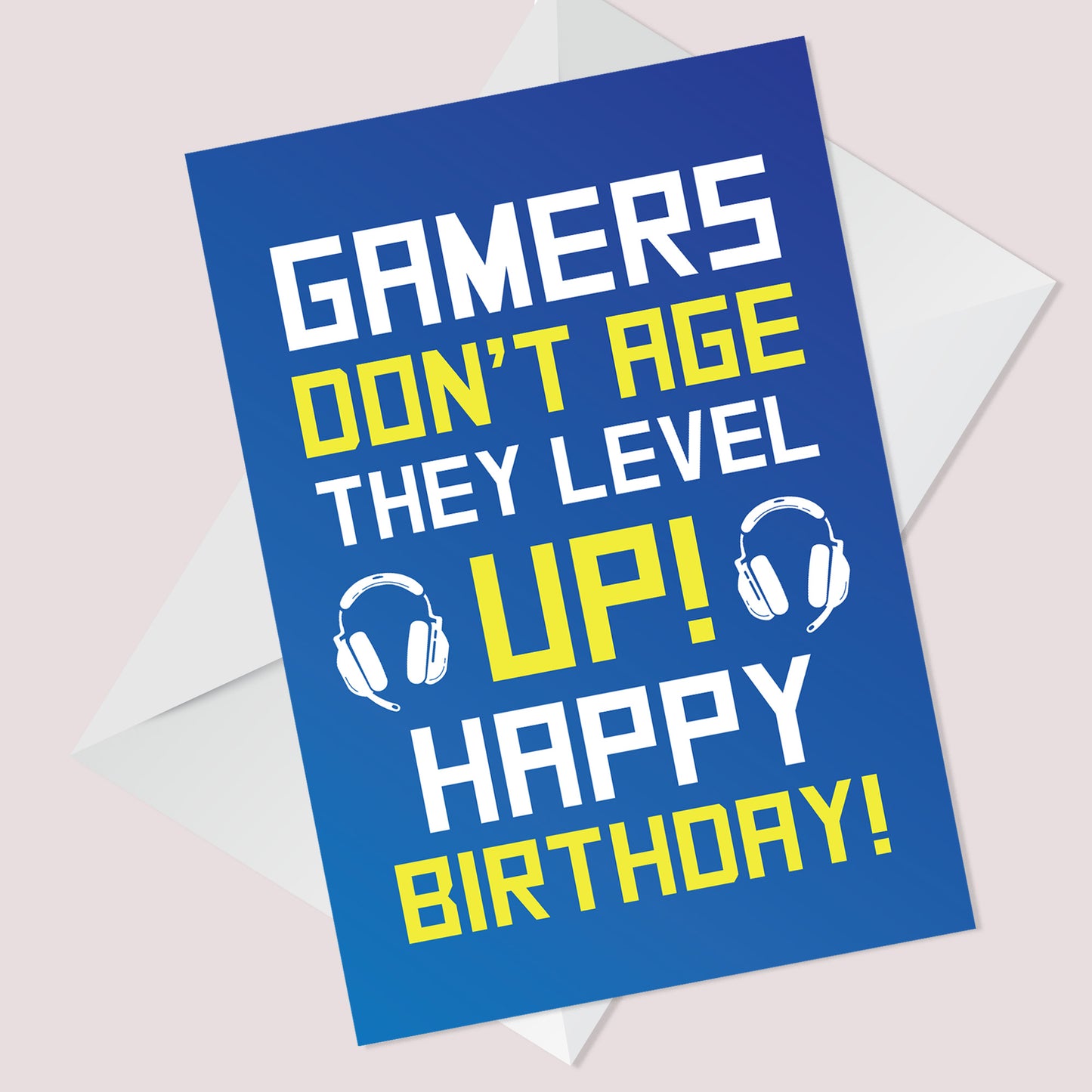 FUNNY Humour Birthday Card For Him GAMING CARD Level Up Card