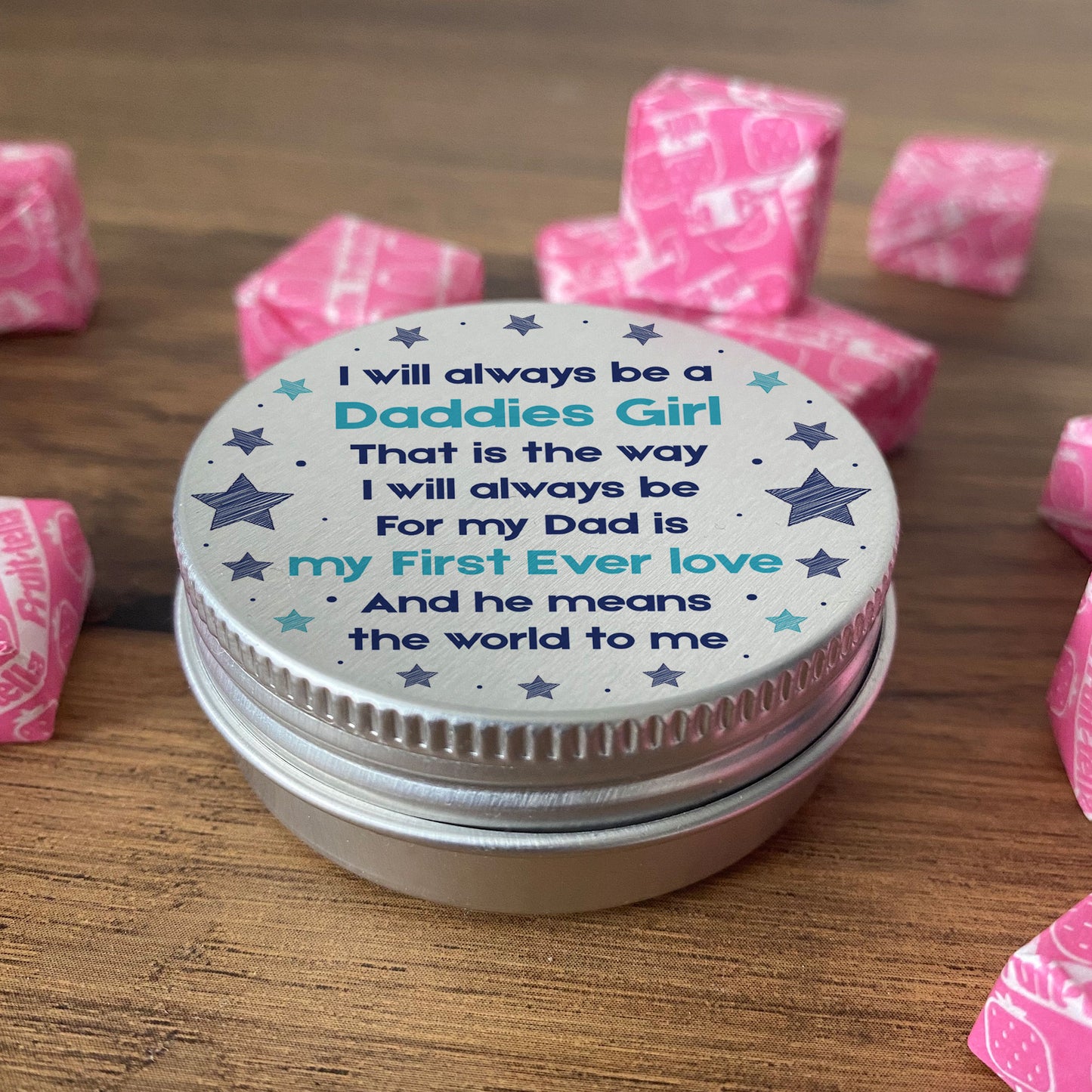 Daddies Girl Gift For Dad Metal Tin Fathers Day Birthday Gift