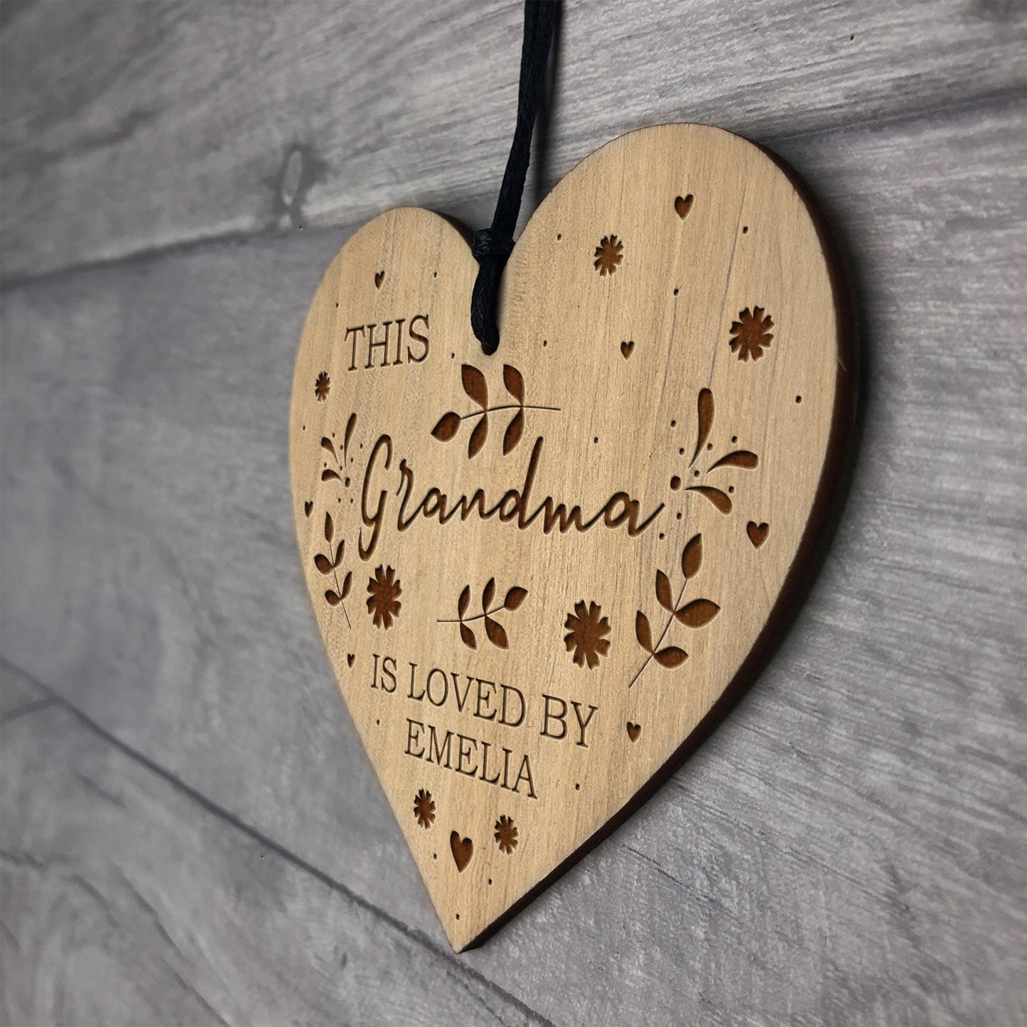 Grandma Gifts For Birthday Christmas Personalised Engraved Heart