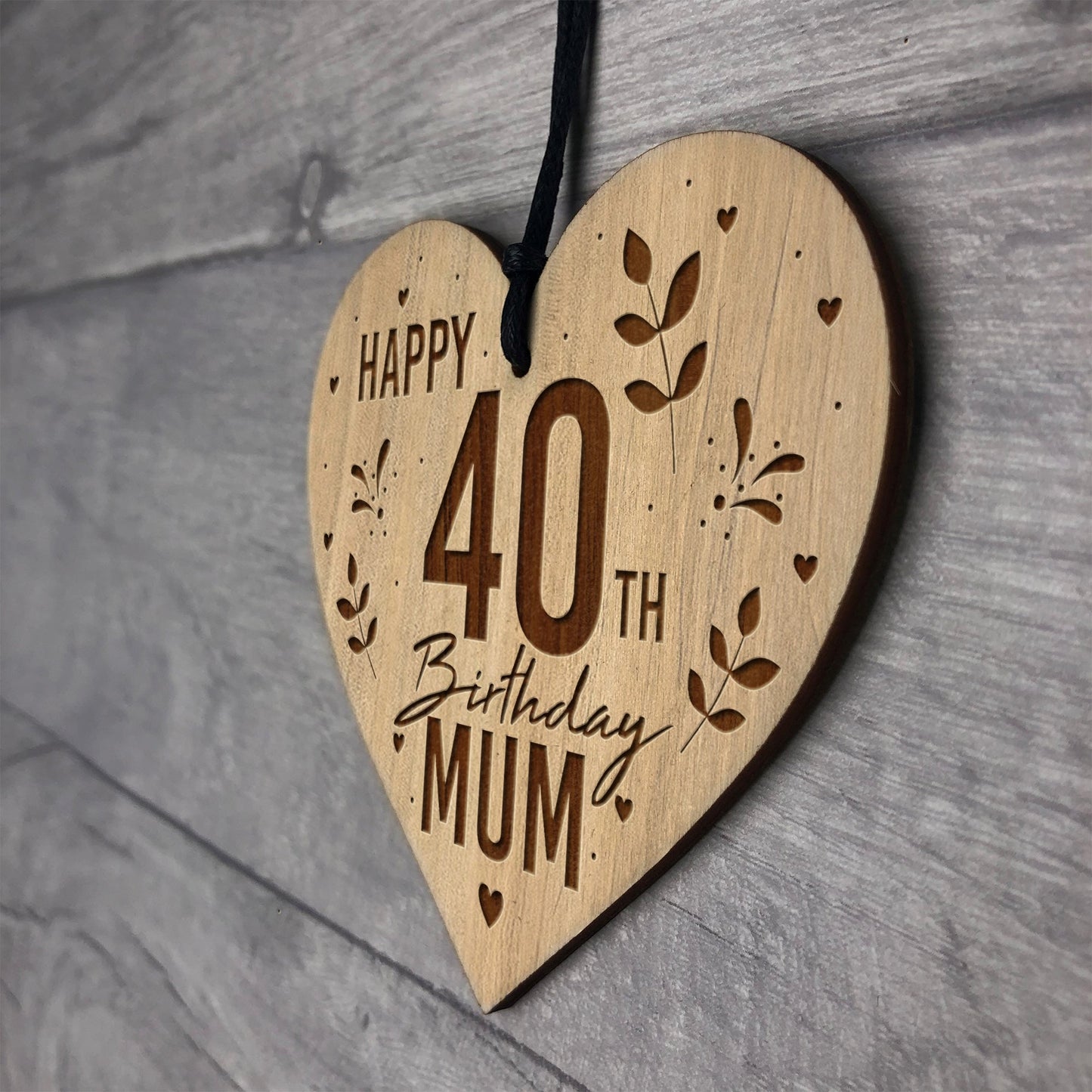 Mum Birthday Gifts Engraved Heart 30th 40th 50th 60th Birthday