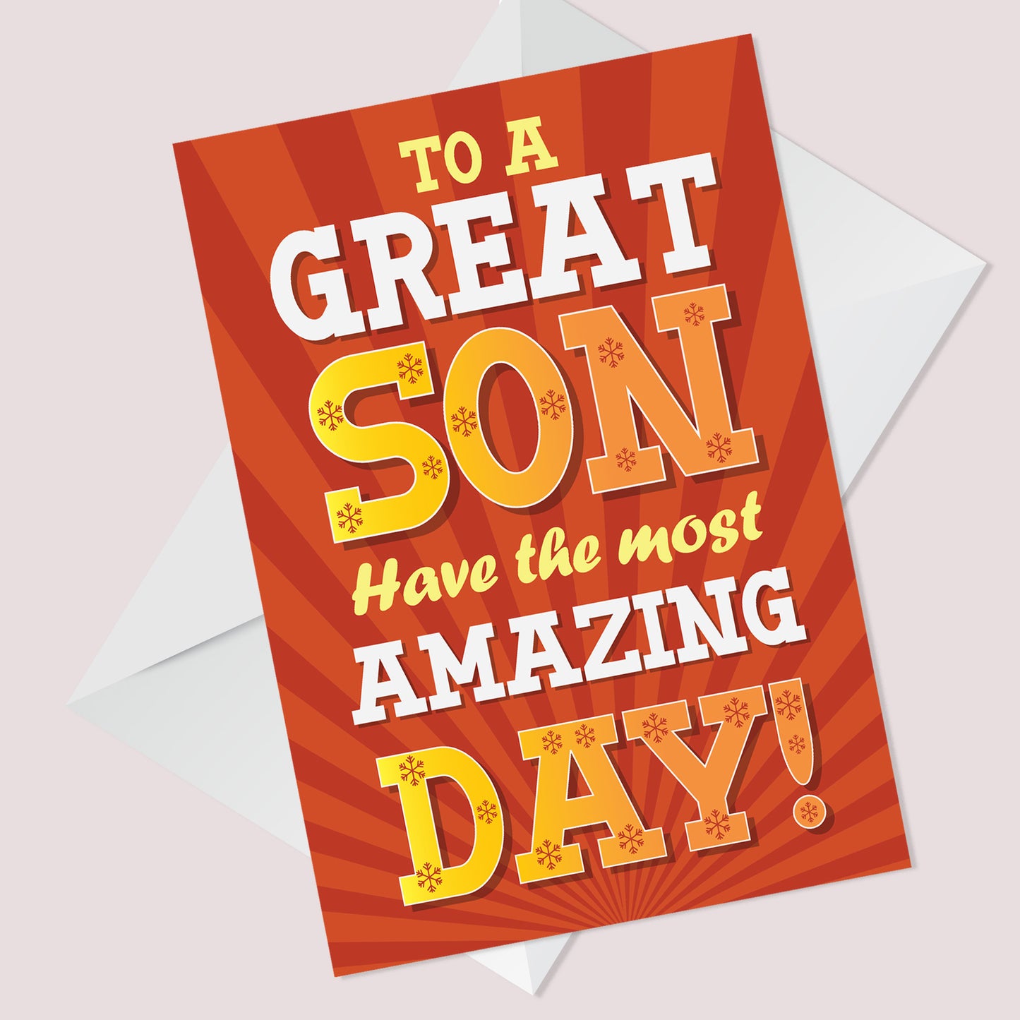 SON BIRTHDAY CARD AMAZING DAY Christmas Card For Son From Mum
