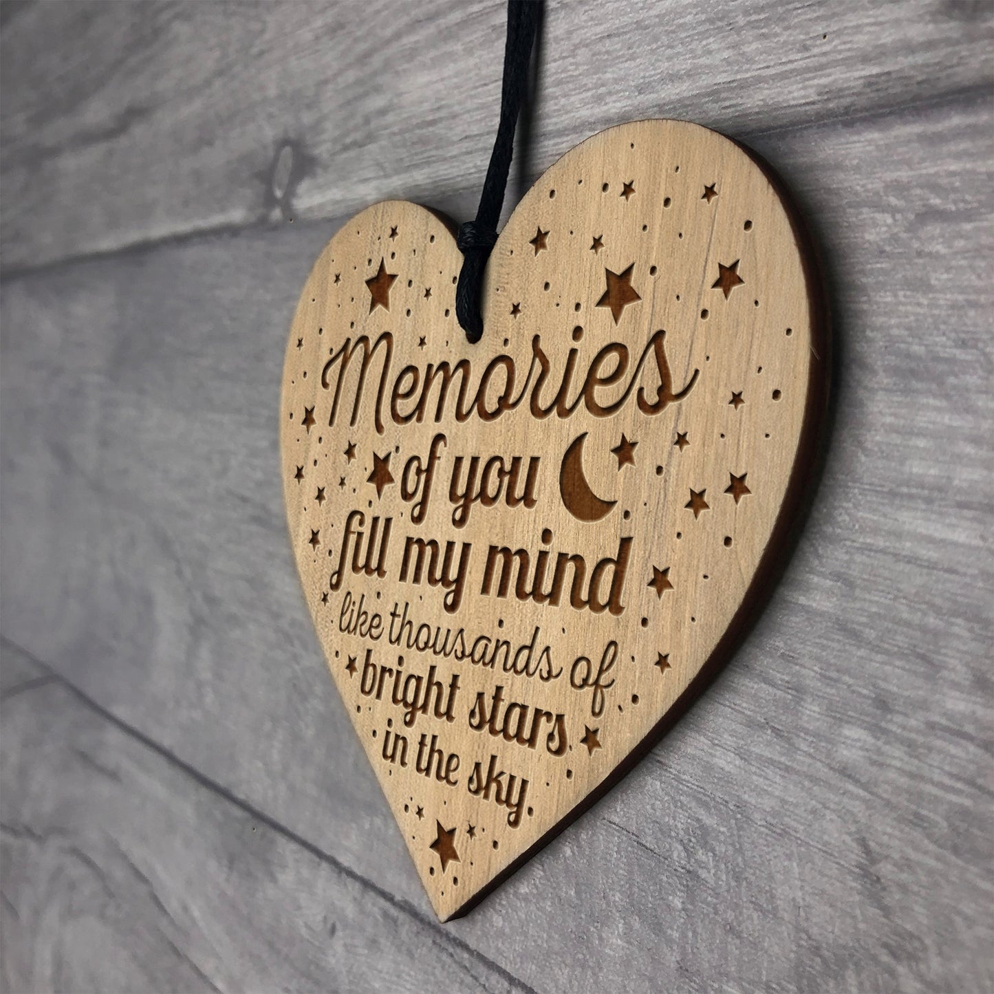 Memorial Heart Engraved Gift Christmas Tree Decoration In Loving