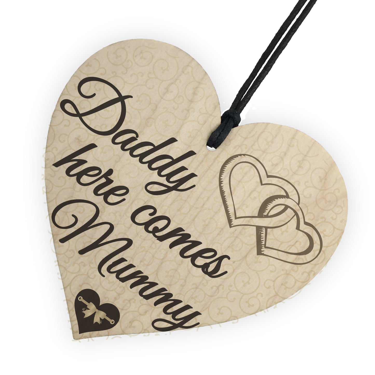 Daddy Here Comes Mummy Bridesmaid Pageboy Wedding Hanging Plaque
